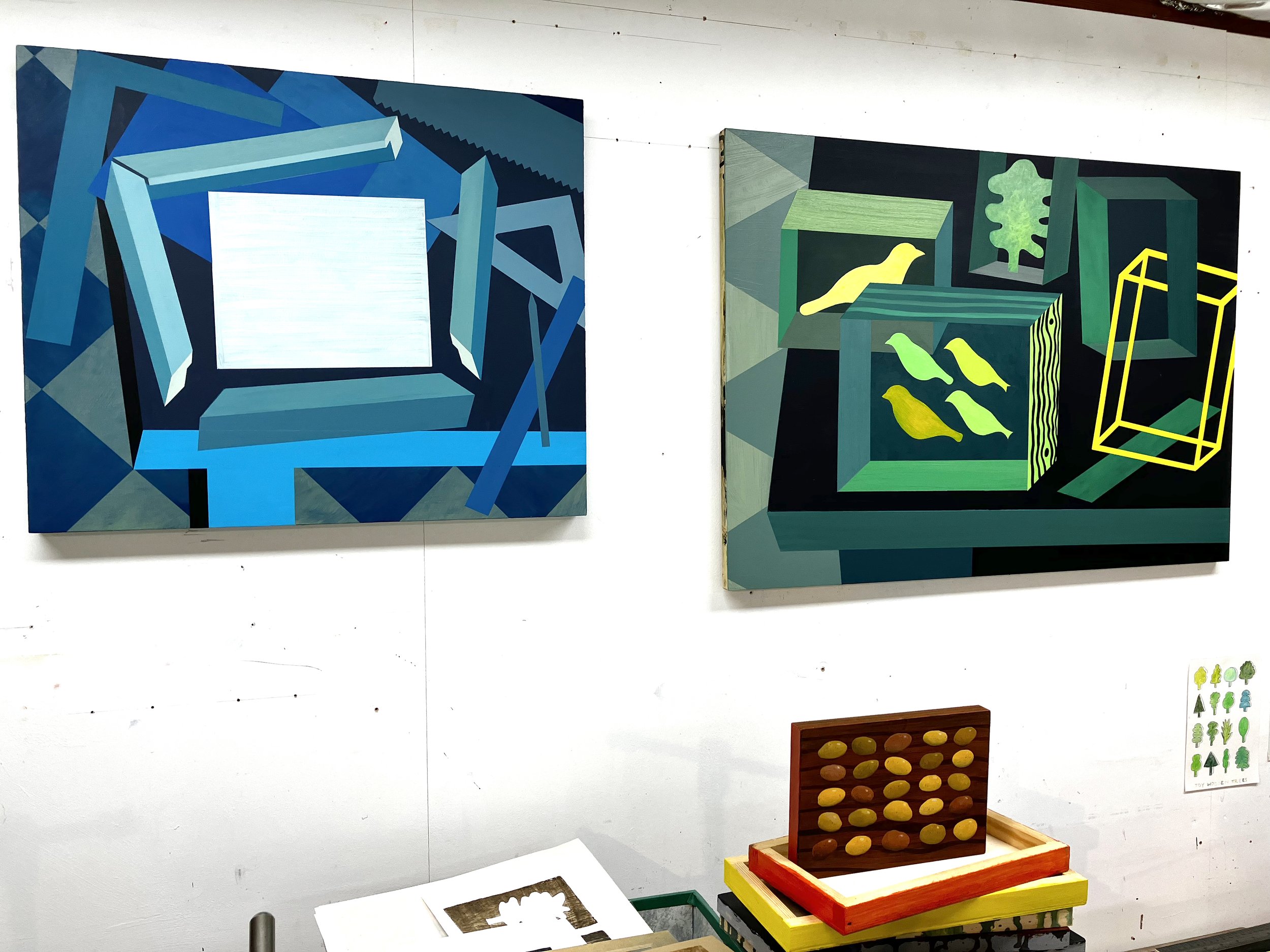 June 2025 -
paintings in progress