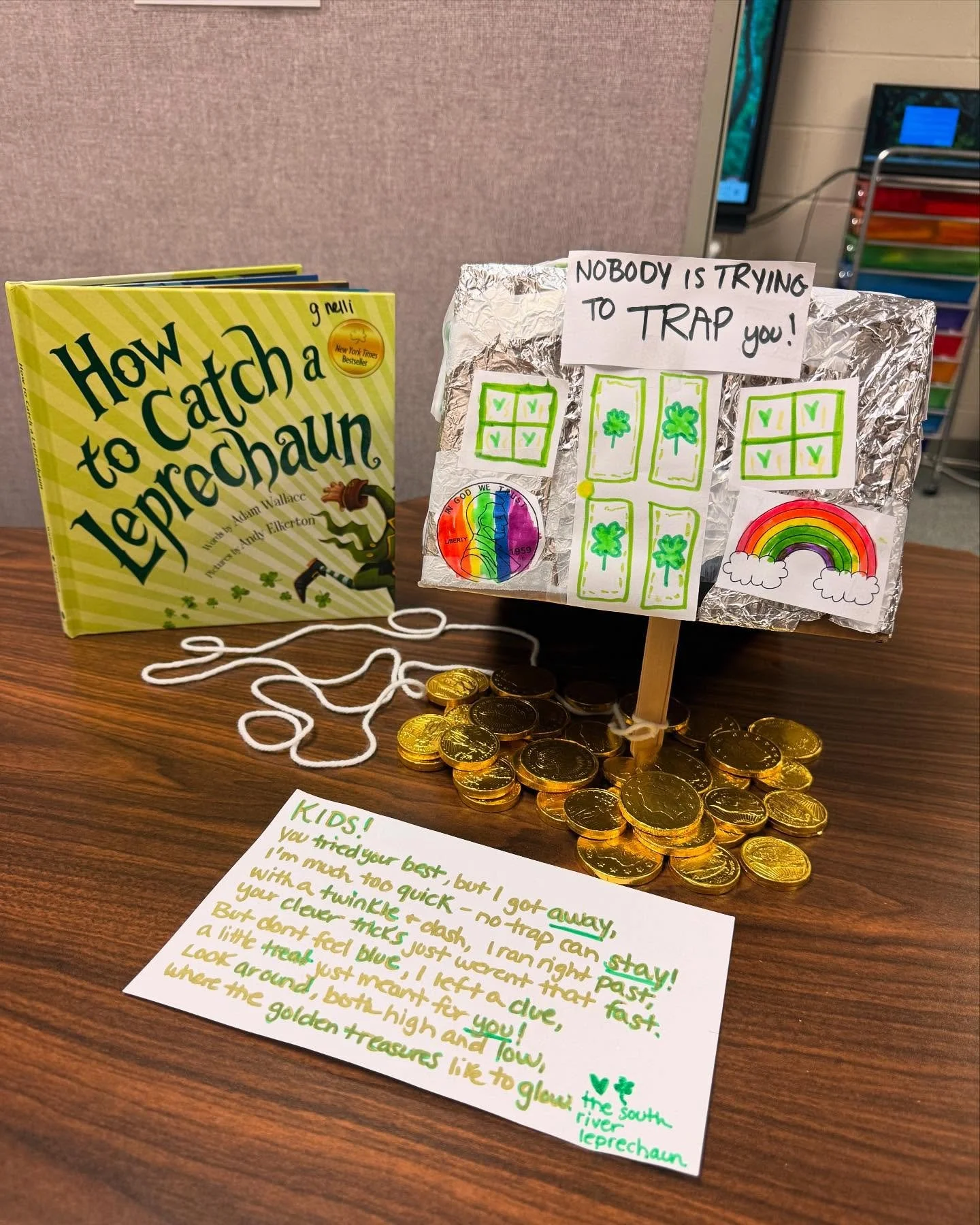 This week, we celebrated St. Patrick&rsquo;s Day by making a leprechaun trap and reading &ldquo;How to Catch a Leprechaun&rdquo;! Although we didn&rsquo;t catch that speedy little leprechaun, the kids were so excited to find golden chocolate coins un