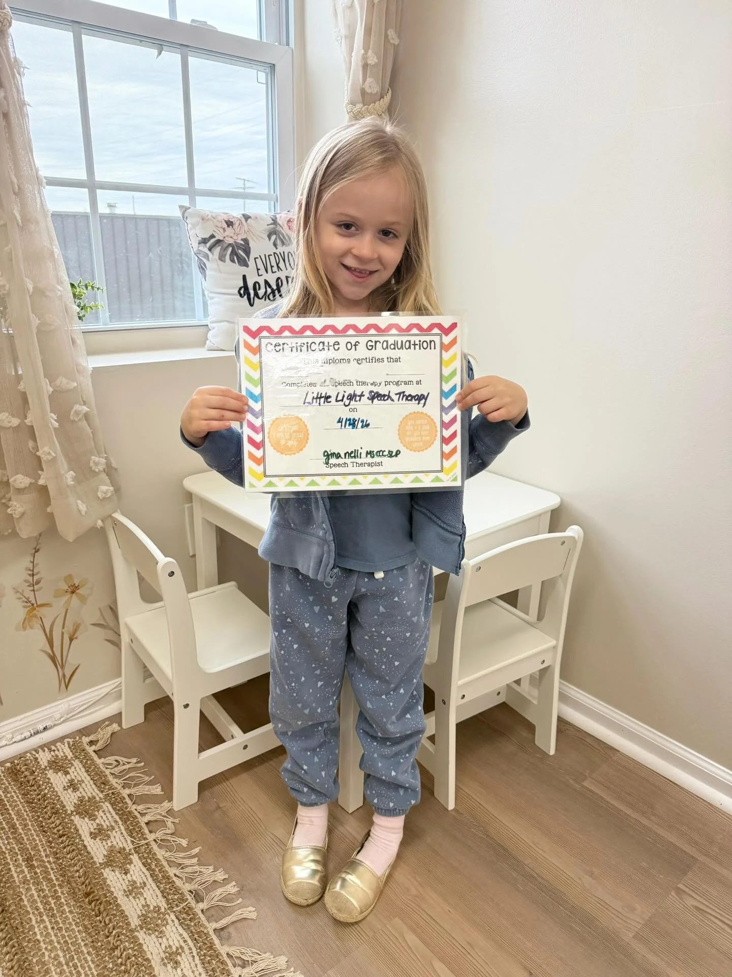 Congratulations to our most recent graduate! This sweet girl worked so hard &amp; we are proud of all the progress she made! We&rsquo;re going to miss you 😭 but we know you&rsquo;re going to keep shining your bright light! ✨💛

#speechtherapynj #spe