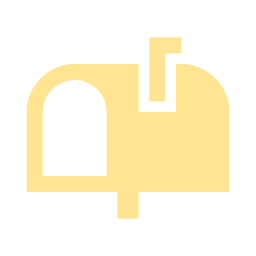 Mailbox with a raised flag