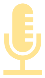 Vintage yellow microphone icon