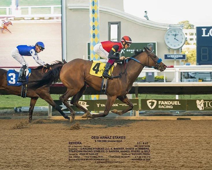 revera wins desi arnaz stakes