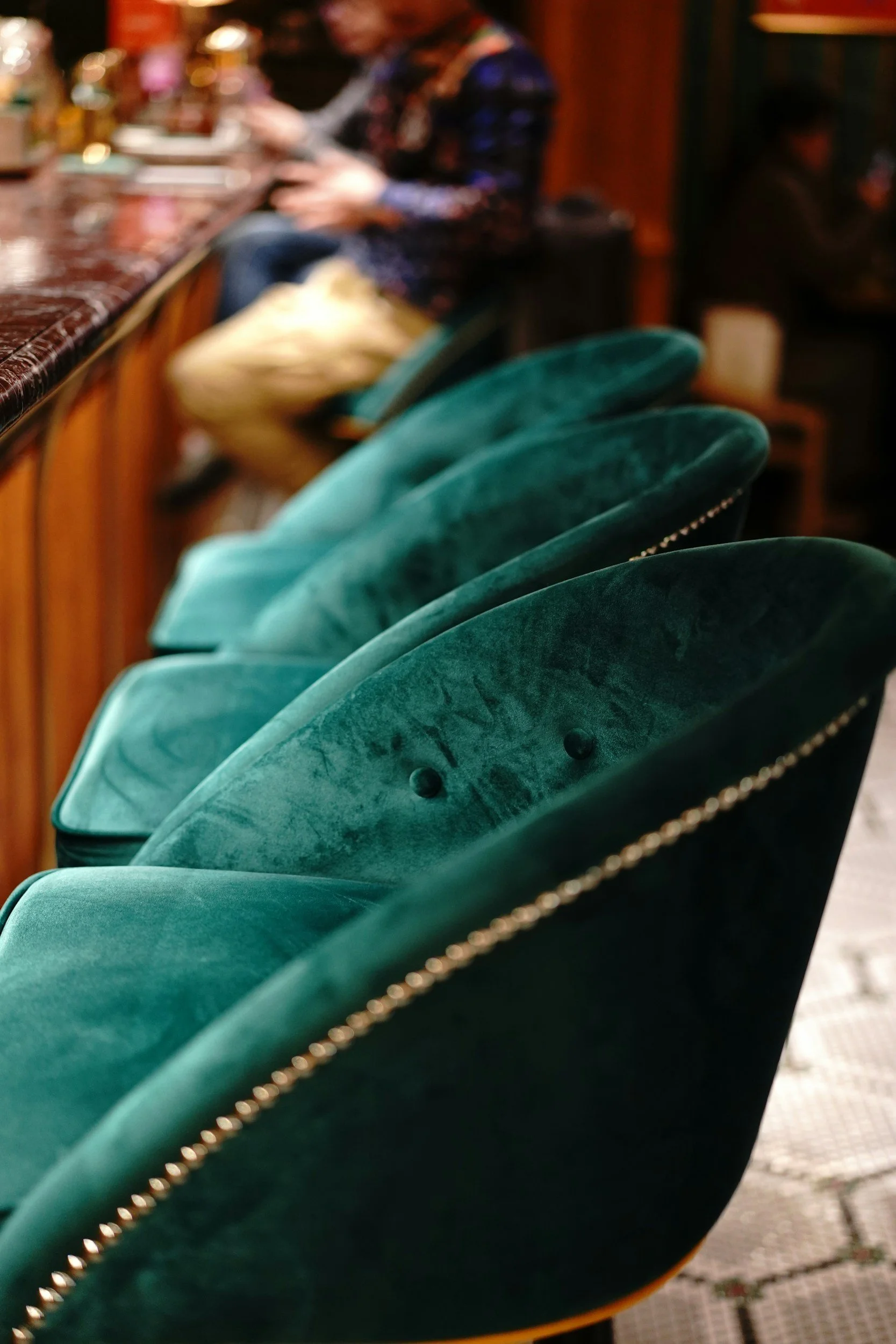 Beautiful Teal Barstool Upholstery design