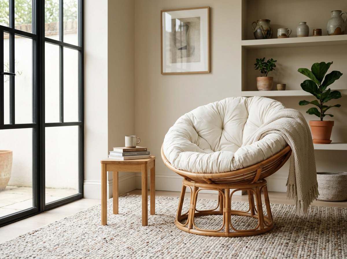 Papasan Chair With Cushion