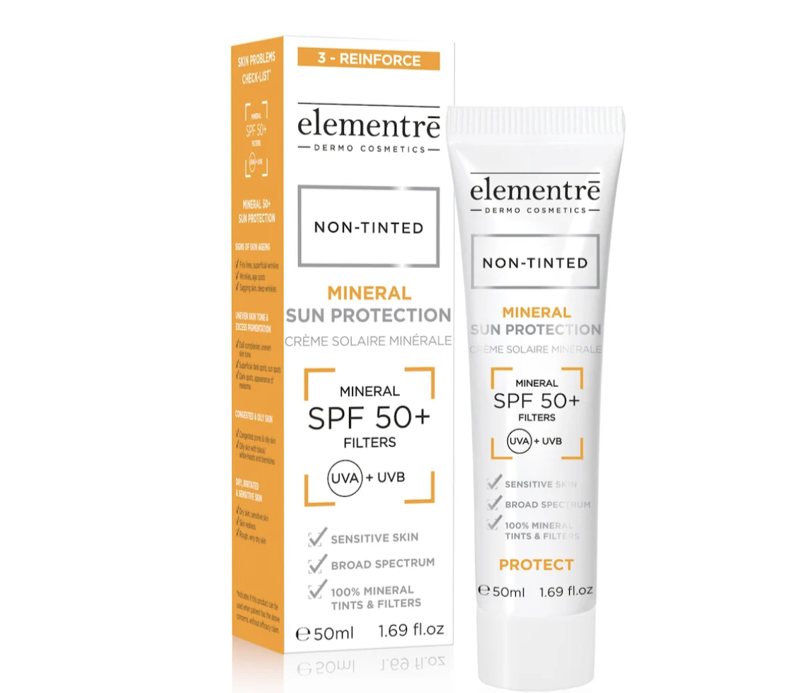 ELEMENTRE MINERAL SUN PROTECTION SPF50+ NON TINTED - 50ML