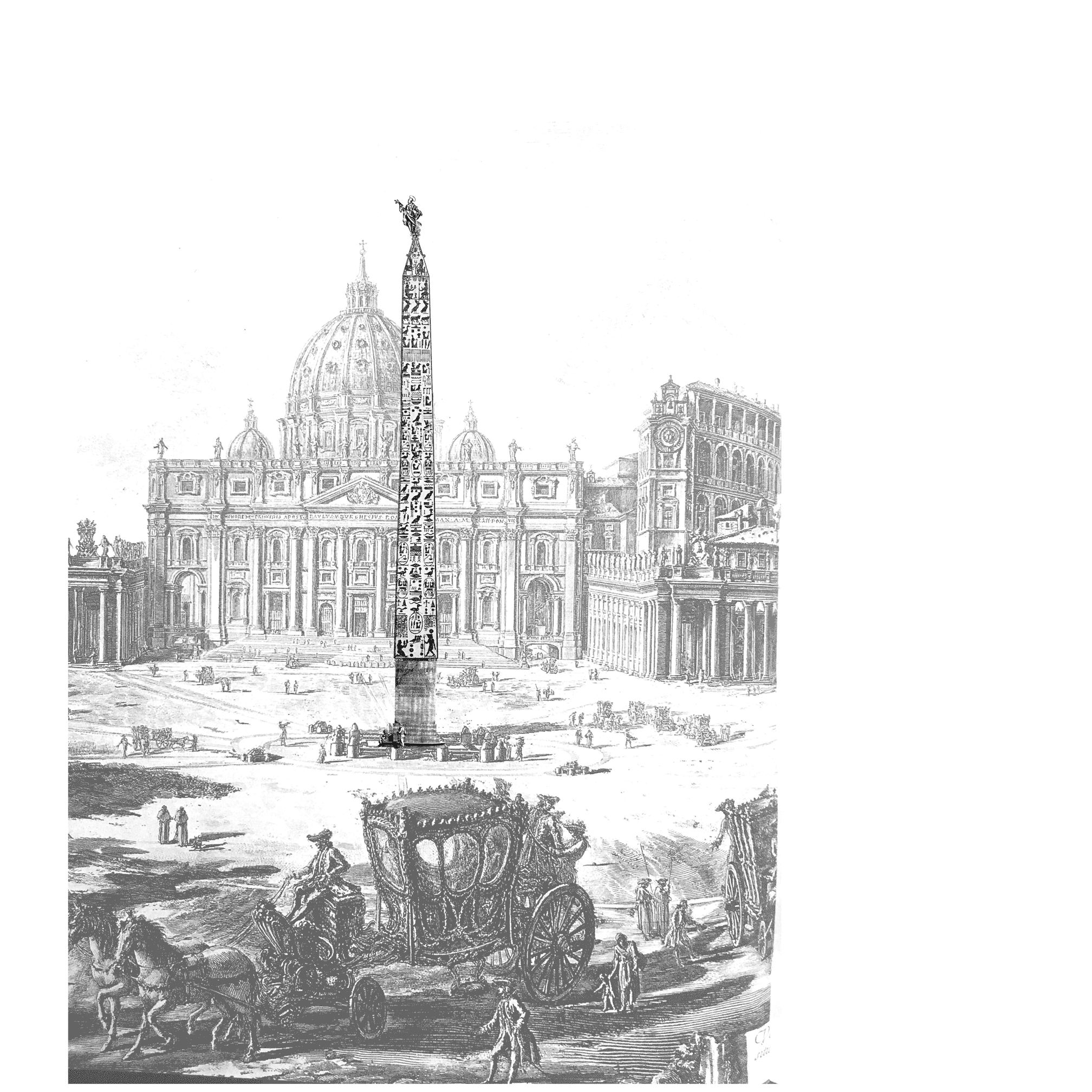 Collage, Object, Diagram Obelisk Interior
