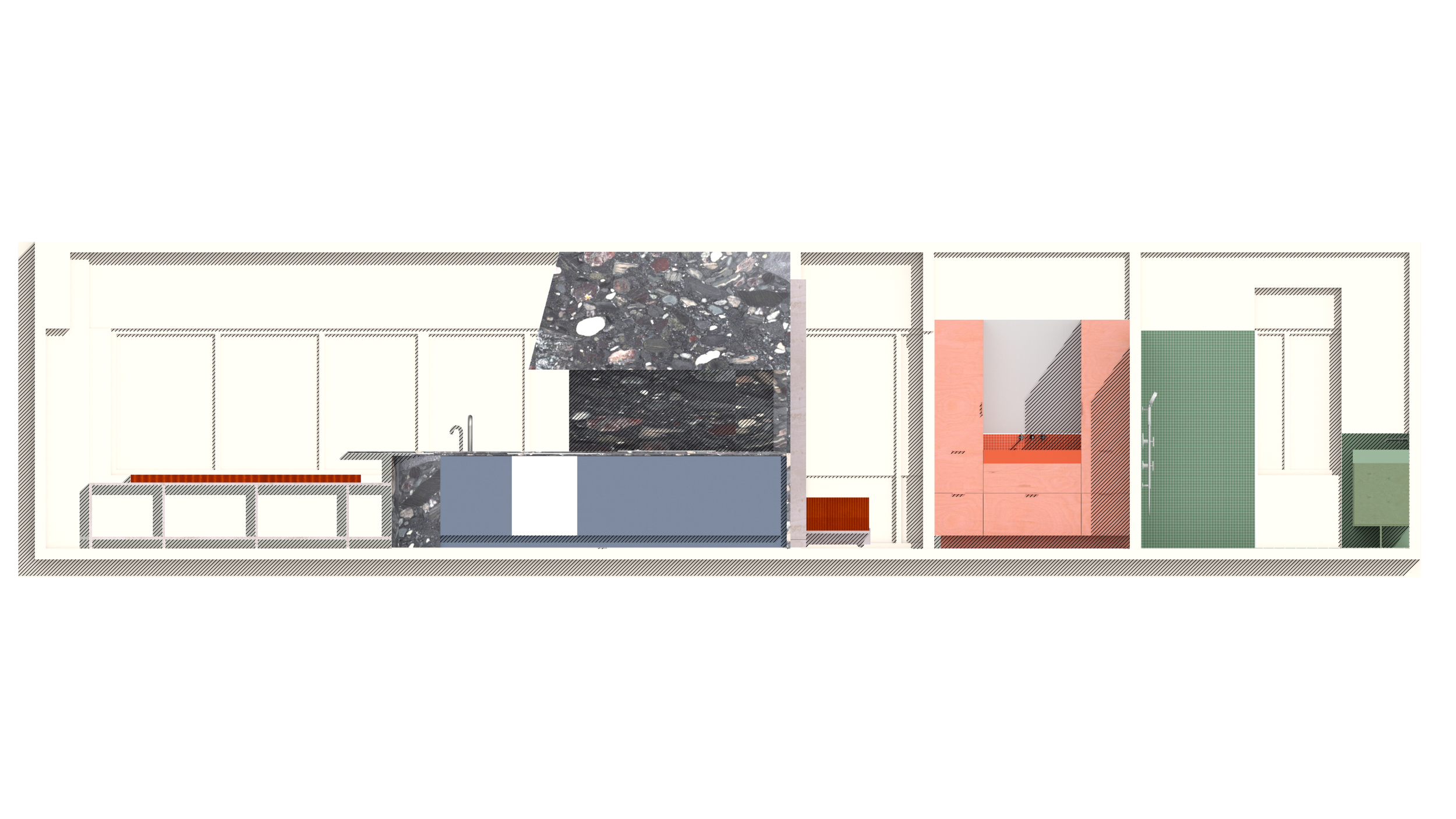 Material, Elevation, Interior  Small Architectures