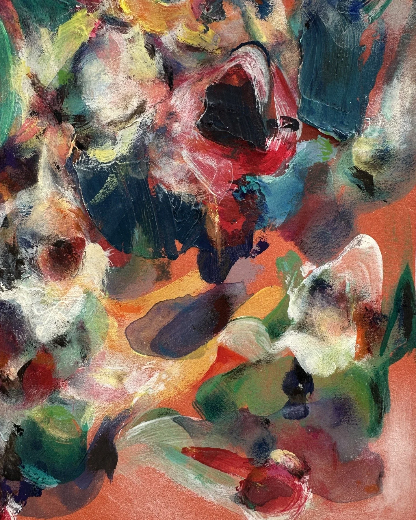 Don't know what 'something bigger' means to you, but for me, painting means the world. 

Instead of consuming on social media, I'm letting this piece see the light. In these flowing flowers, I see something bigger: a symbol of connection.

"Some