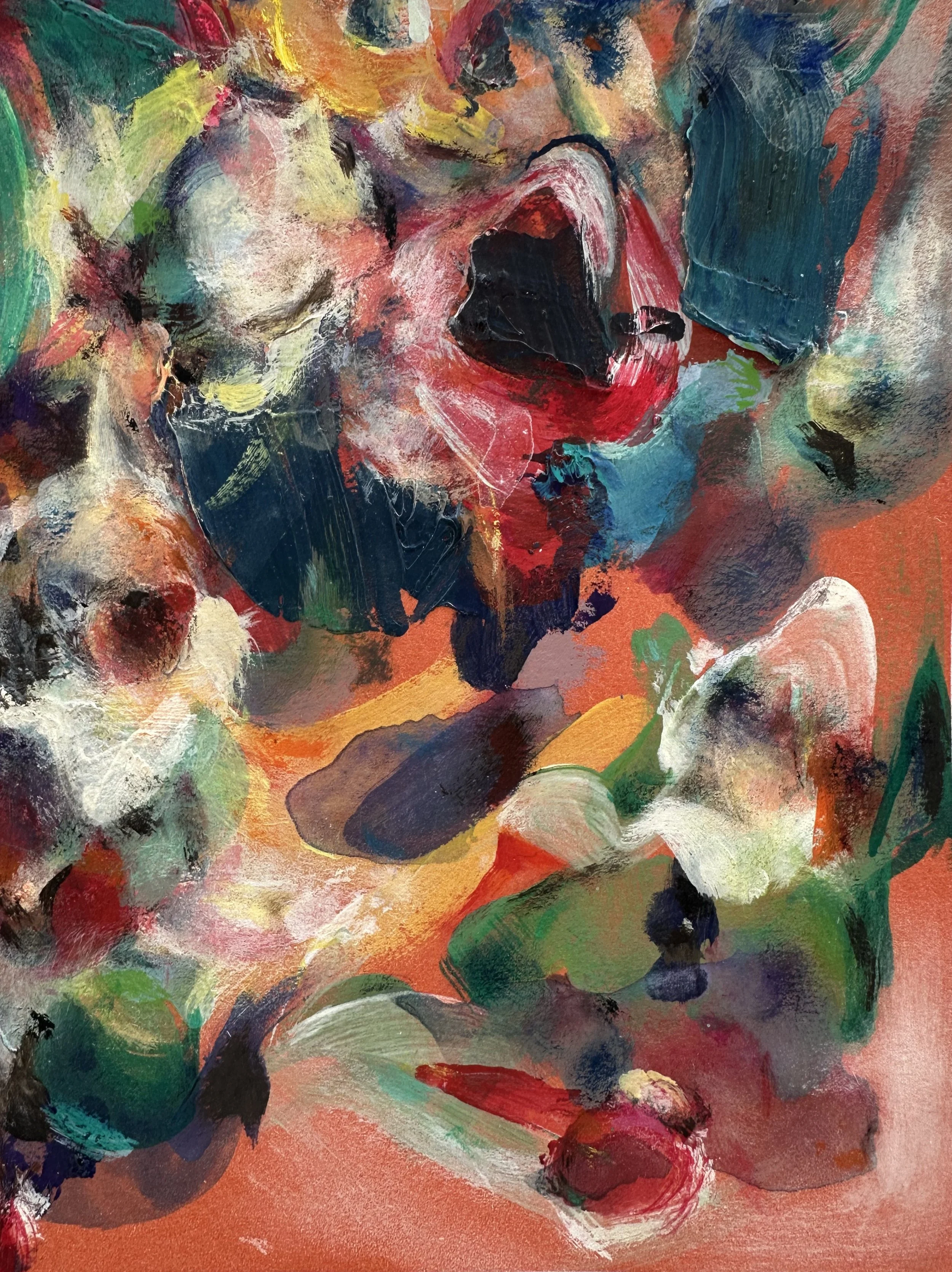 Dreaming Factory 2025. Acrylic, graphite  on paper — 19 x 15,5 cm.