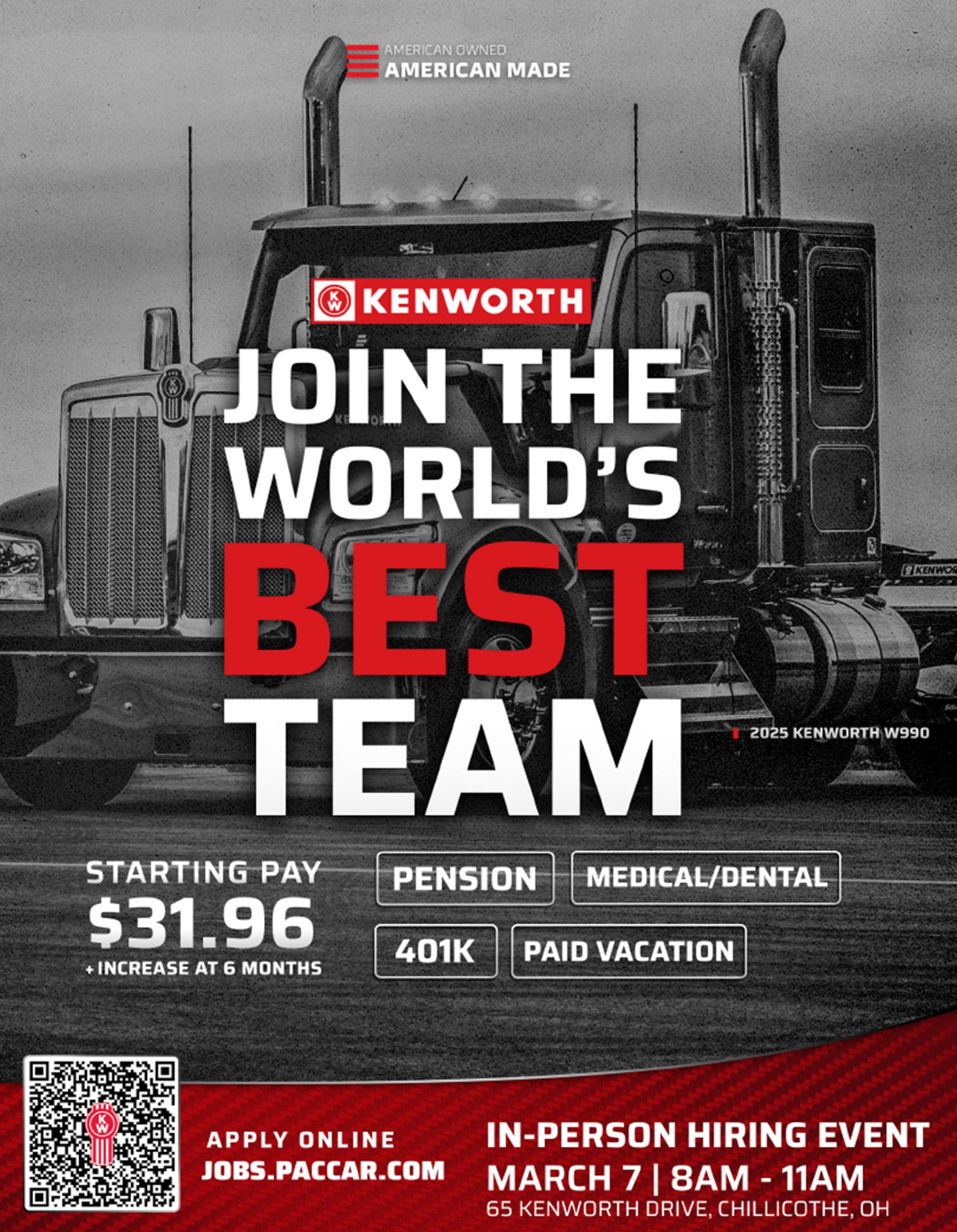 Kenworth In-Person Hiring Events