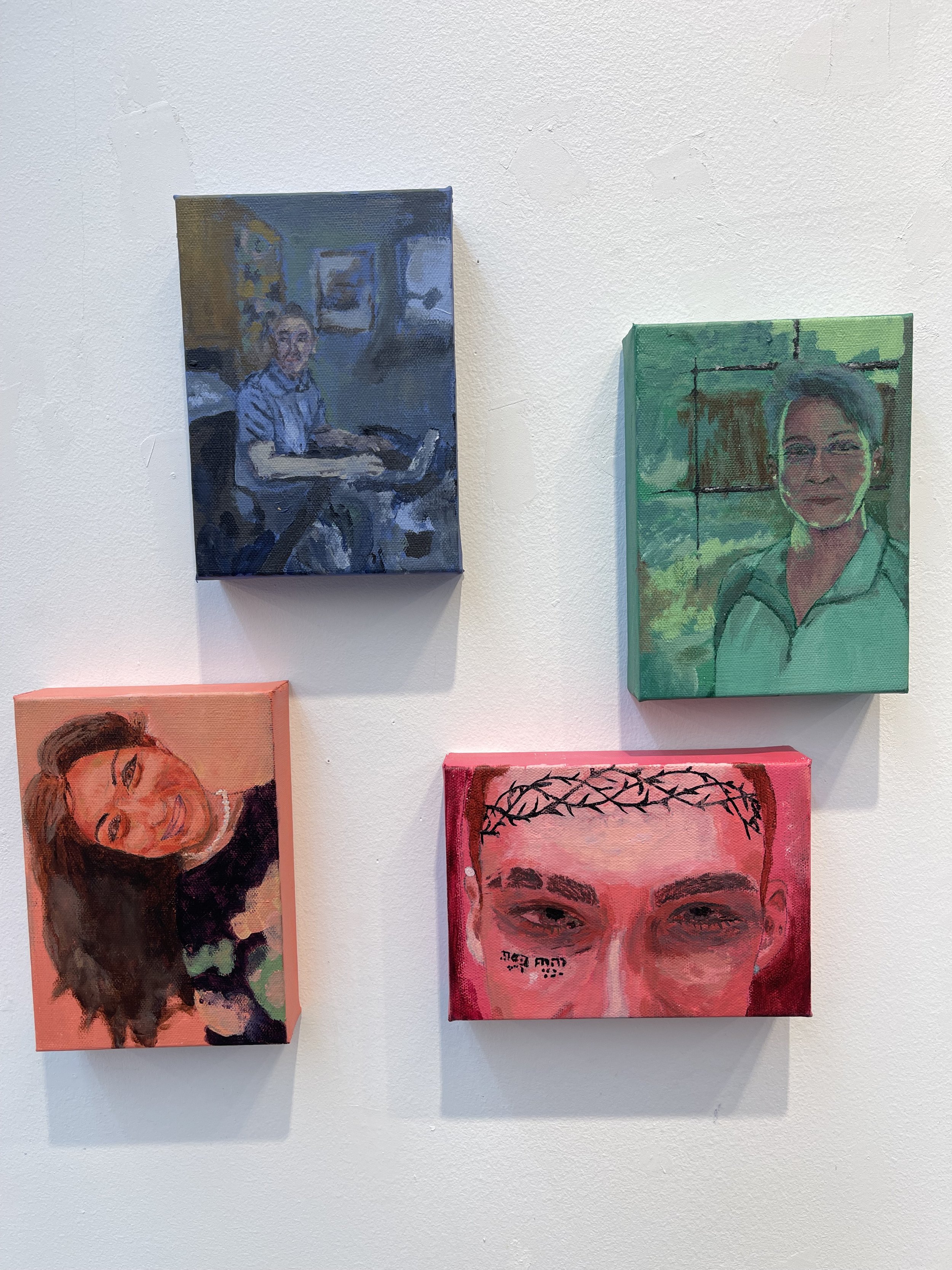 "Portraits of Loved Ones" - 5"x7" (x4) Acrylic on canvas