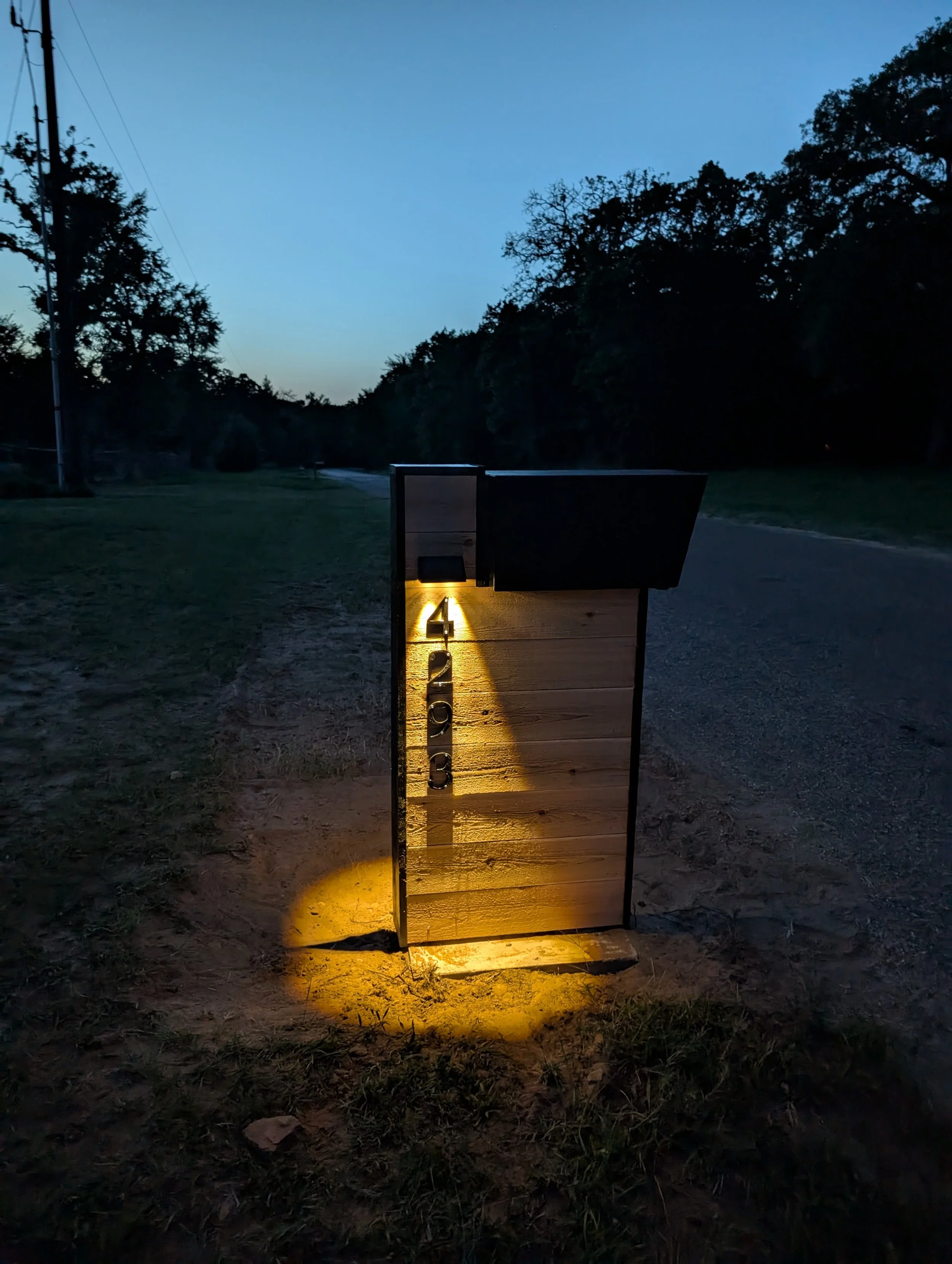 Cedar + Steel Modern Mailbox