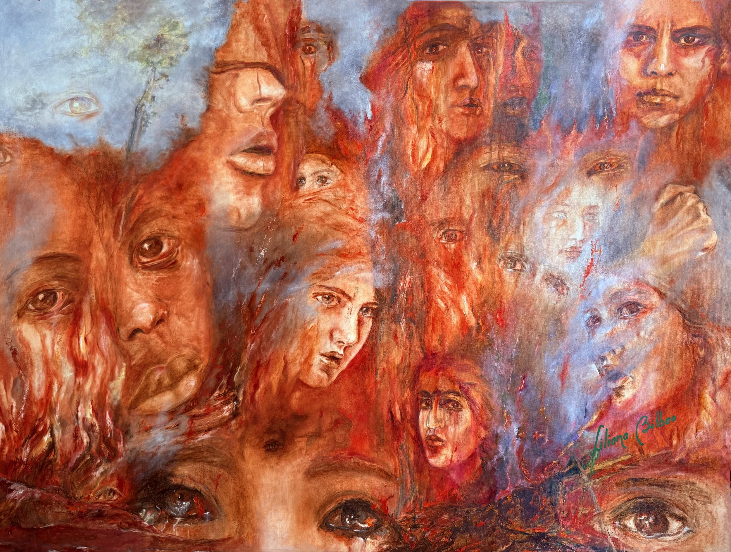Fuego y miedo - 2019
Oils on canvas - 36x48in

