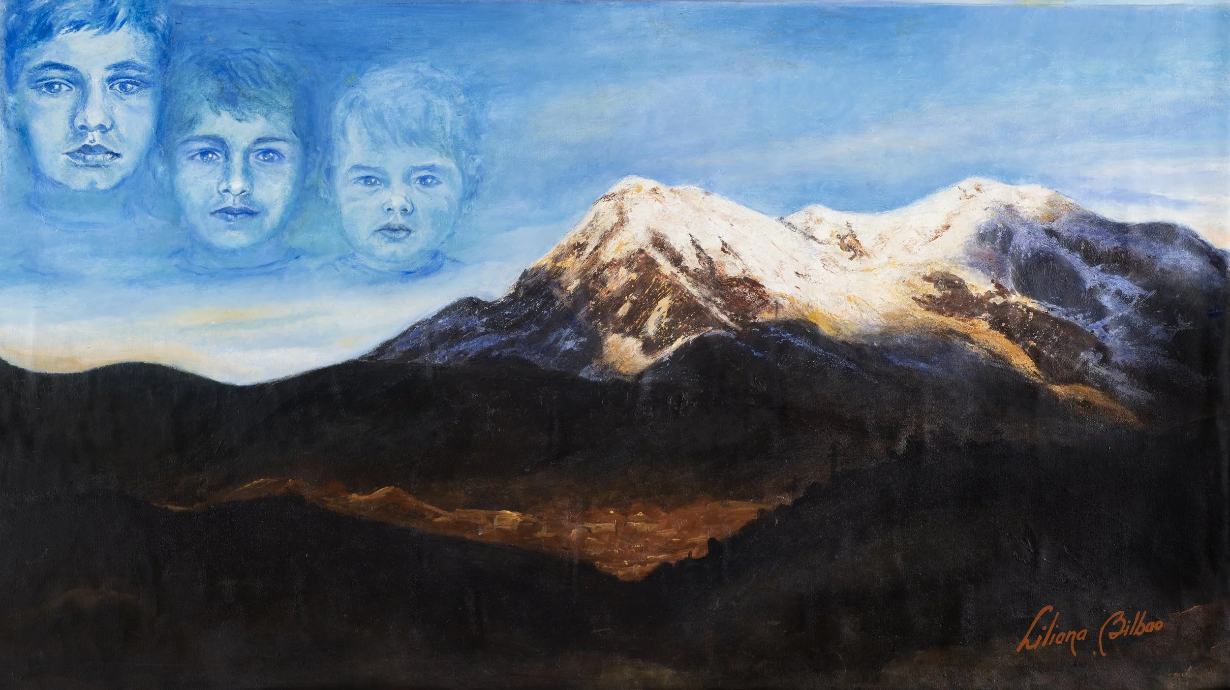 En mi pensamiento - 1991
Oils on canvas - 24x40in


