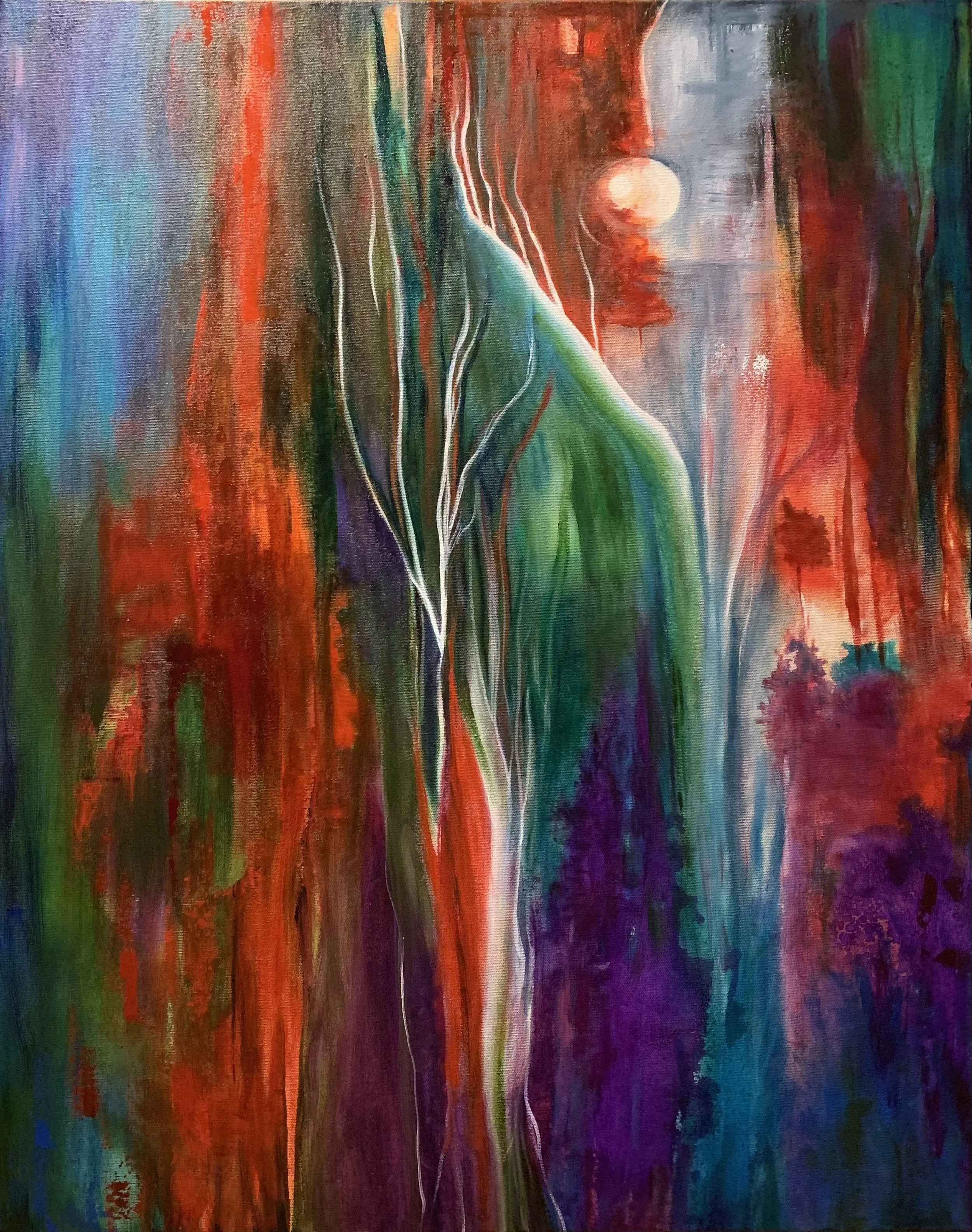 Luna y noche - 2025 - 24x30in


