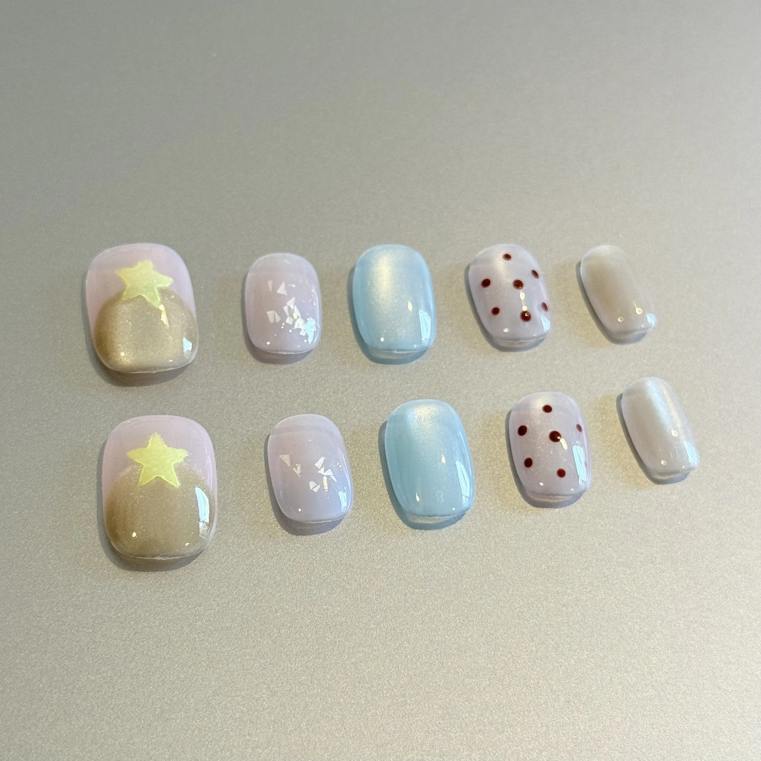 Pastel Starry Night Nail Art Stickers