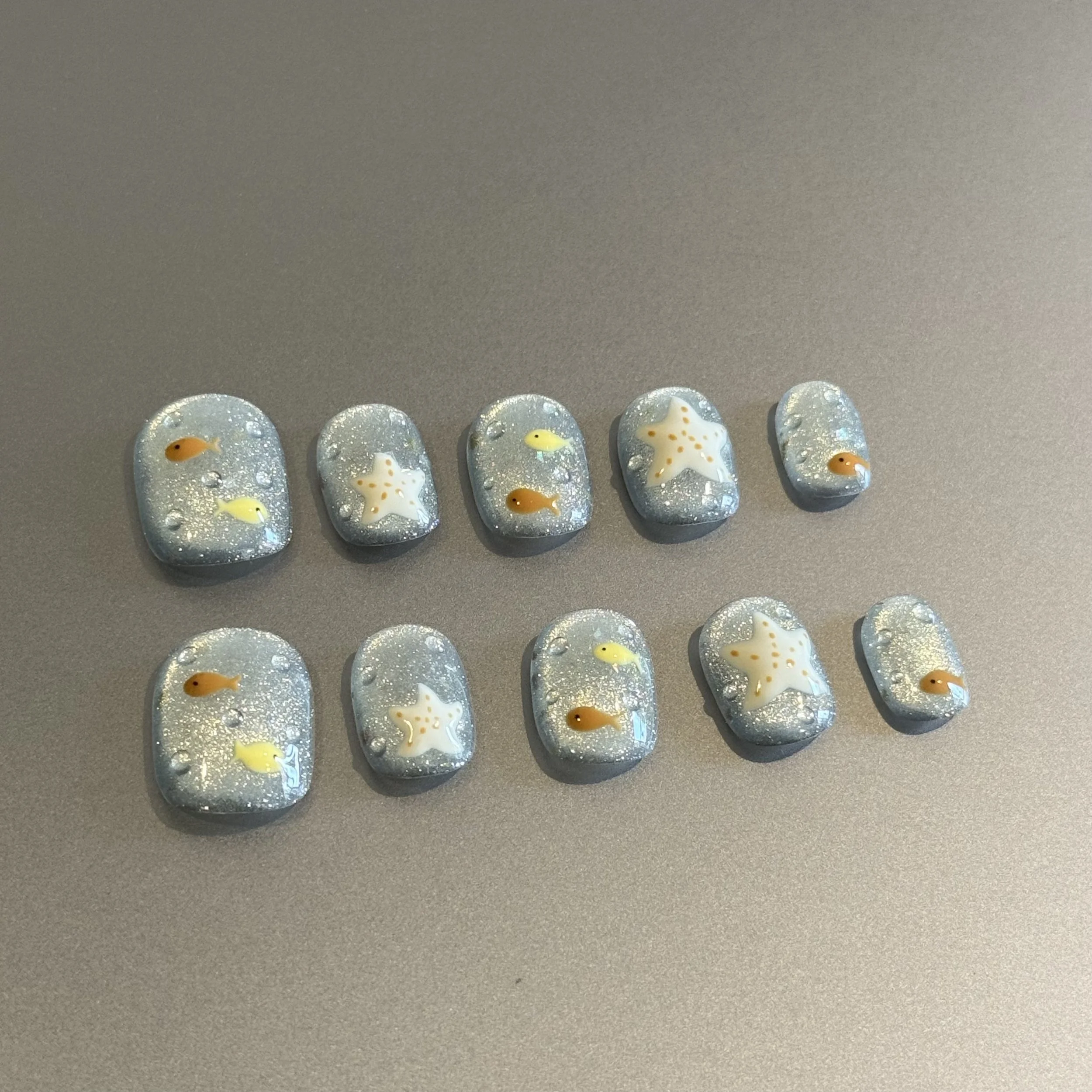 Oceanic Charm Press-On Nail Set