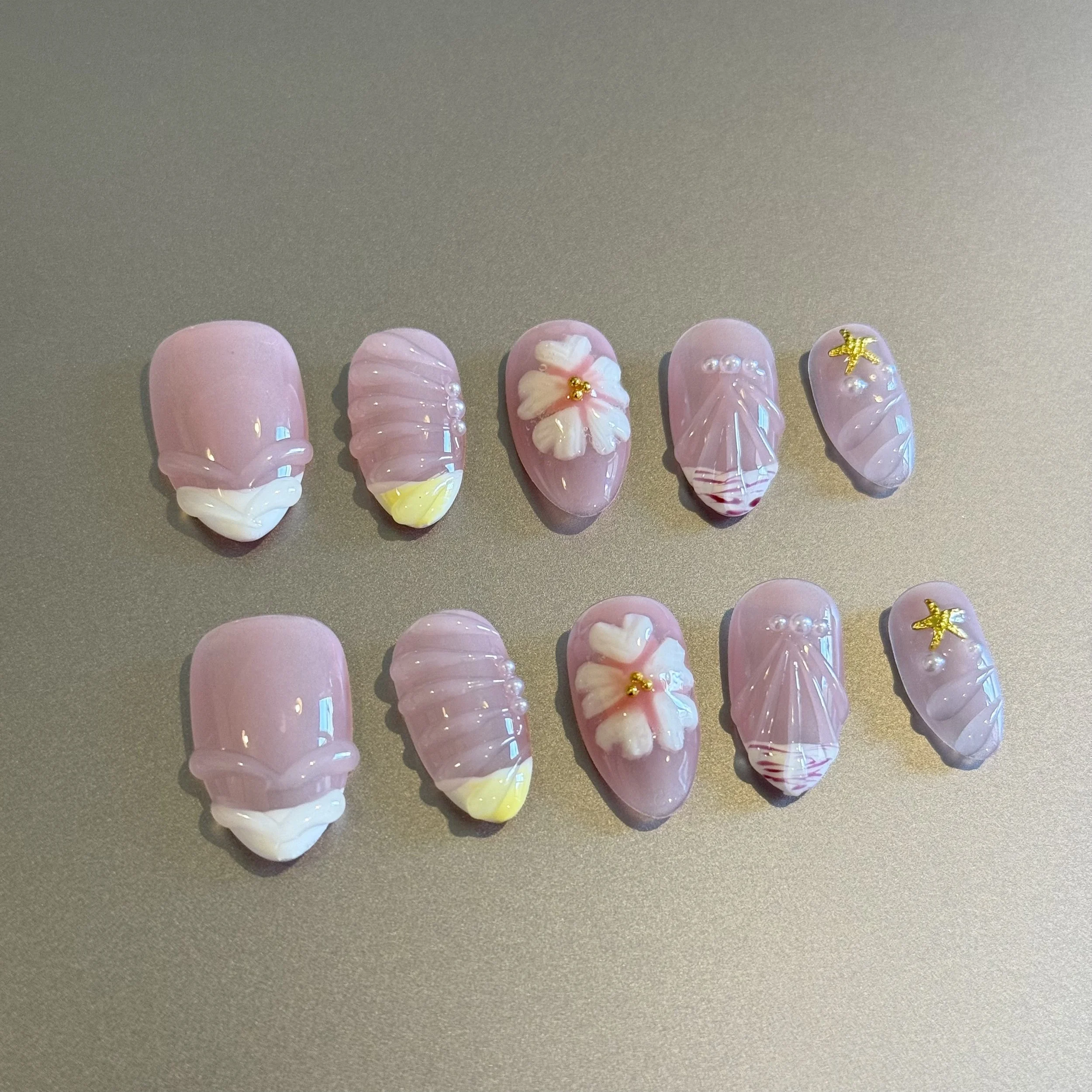 Floral Harmony Press-On Nails