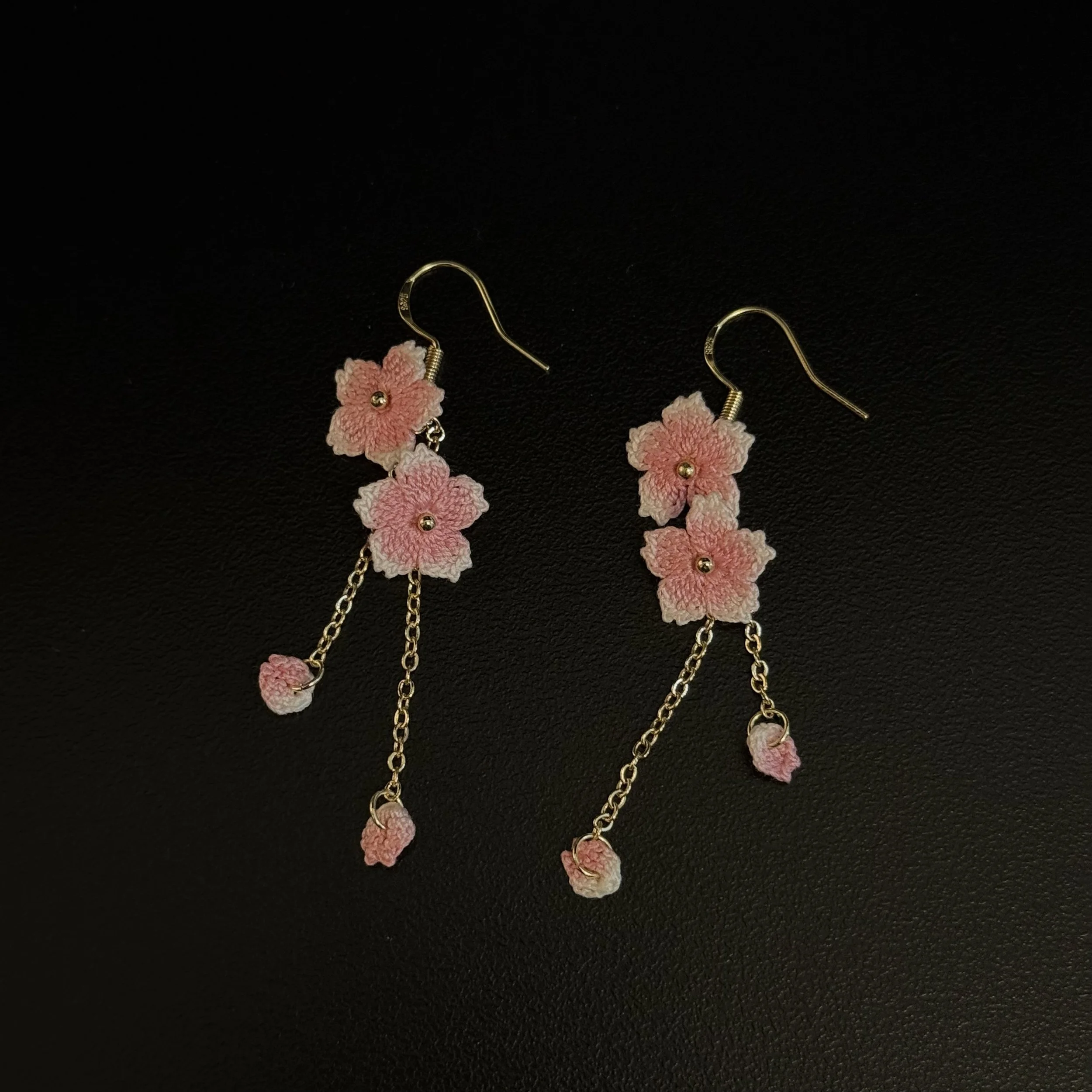 Cherry Blossom Dangling Earrings
