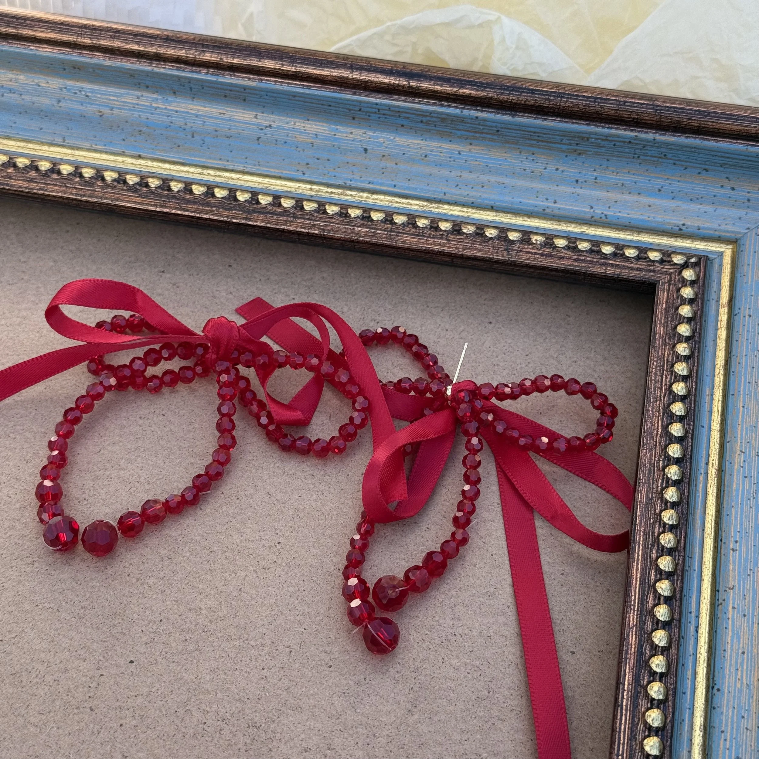 Red Elegance Beaded Earrings