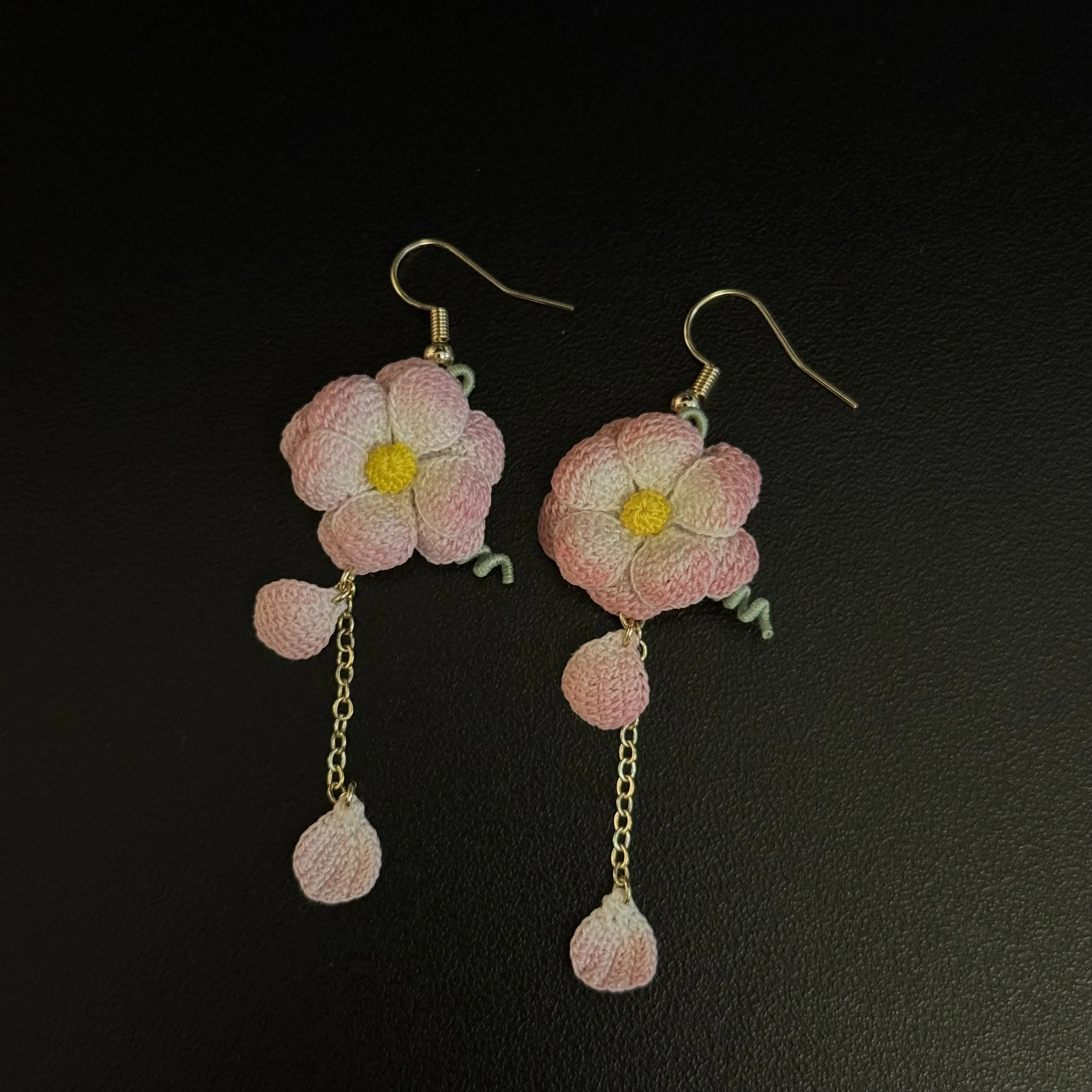 Blooming Elegance Embroidered Floral Earrings