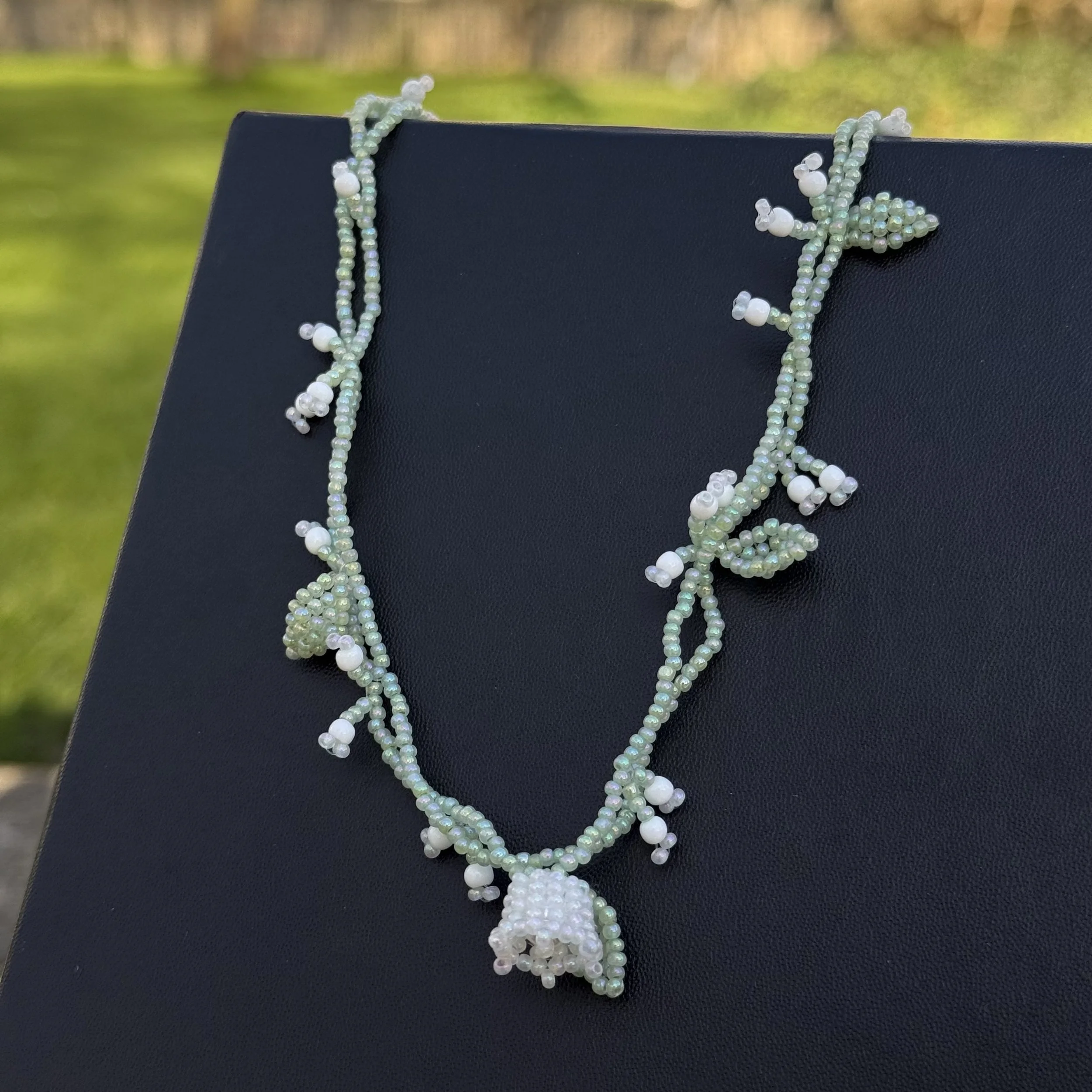 Lily of the Valley Beaded Necklace