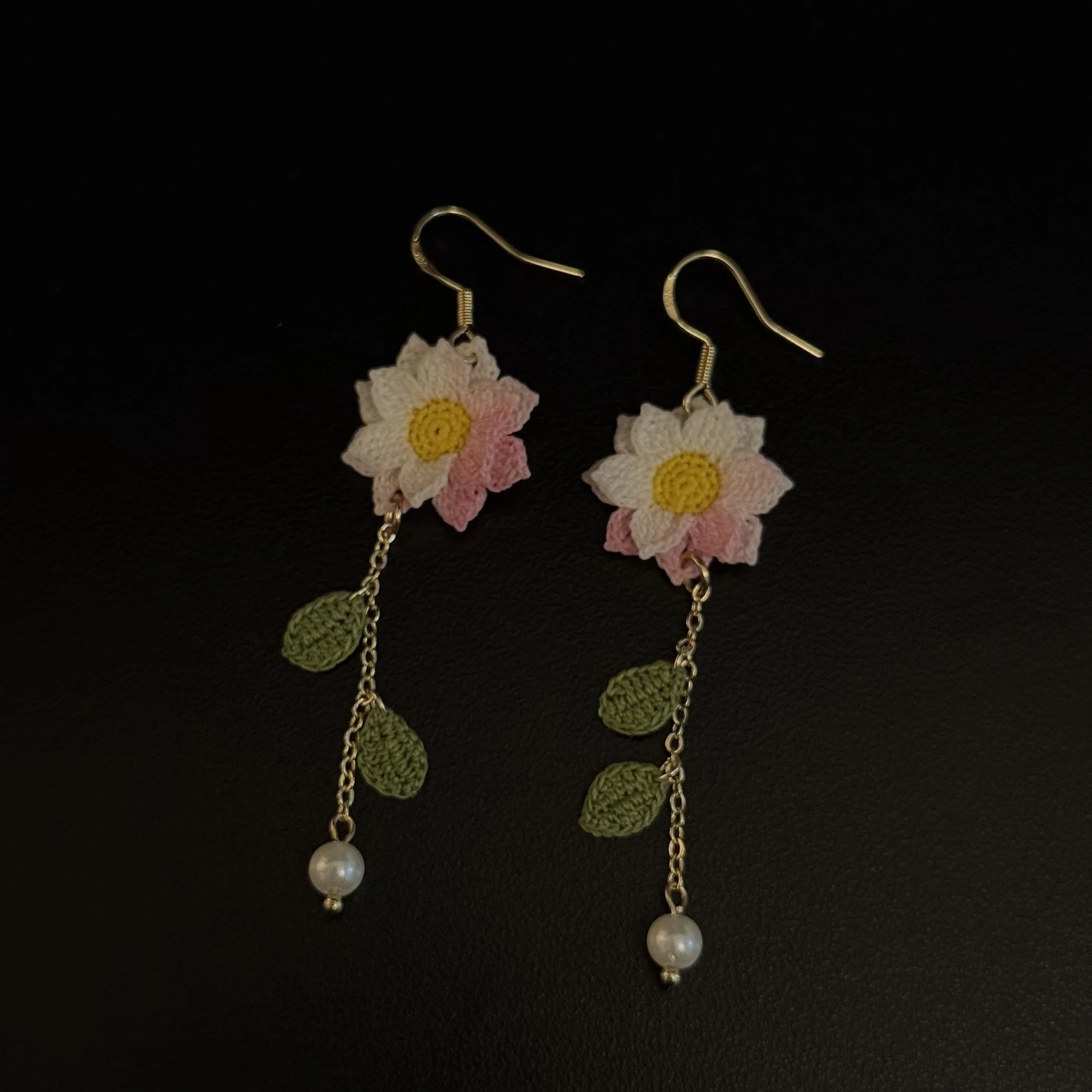 Handmade Floral Drop Earrings