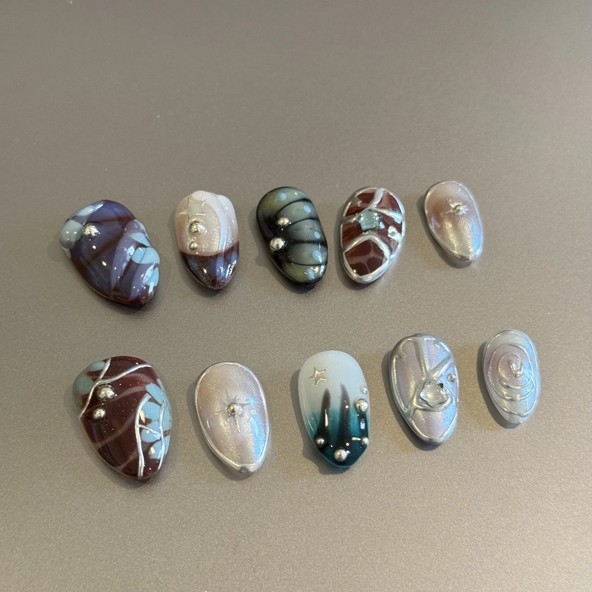 Chic Artistry Nail Set - Metallic & Marble