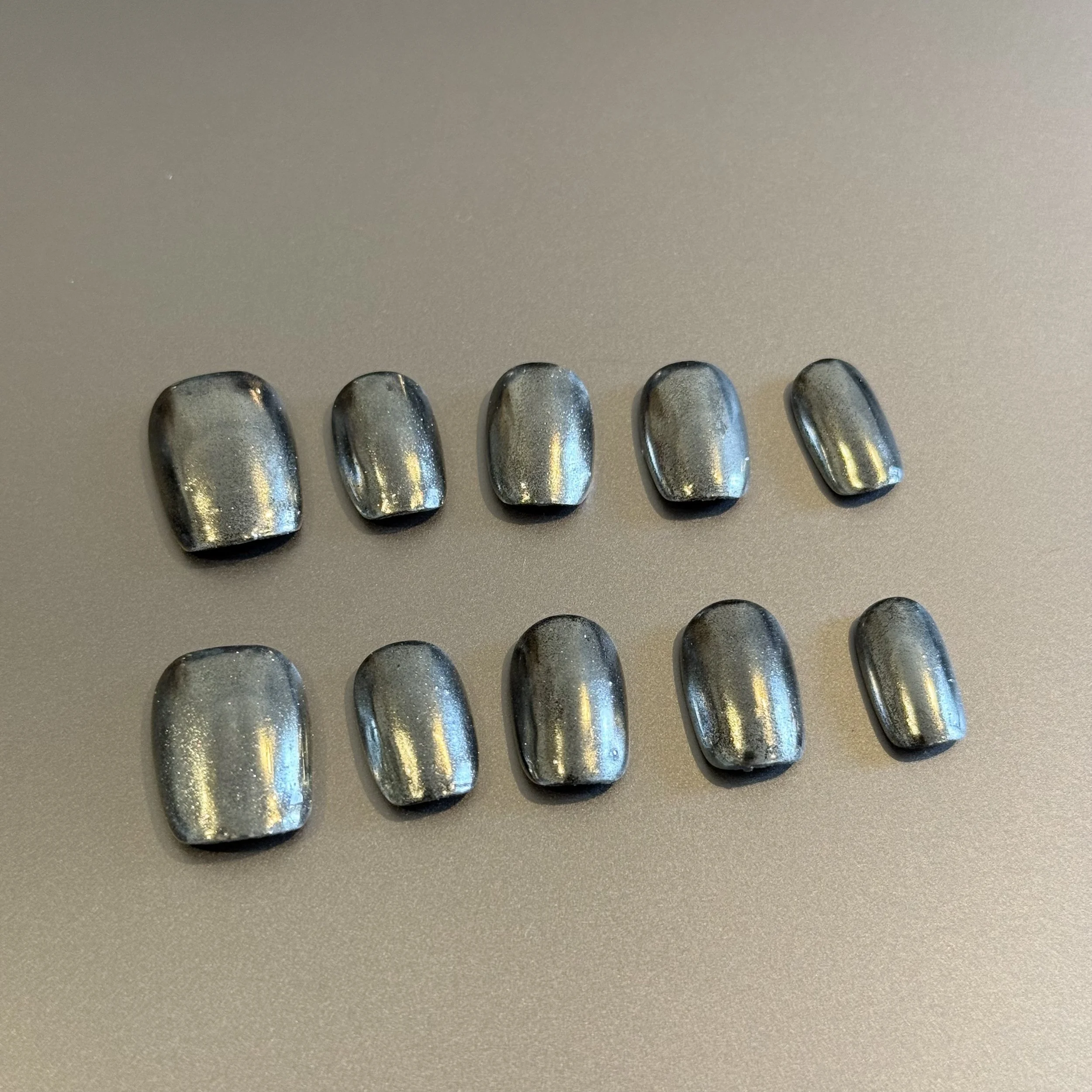 Metallic Steel Gray Nail Polish
