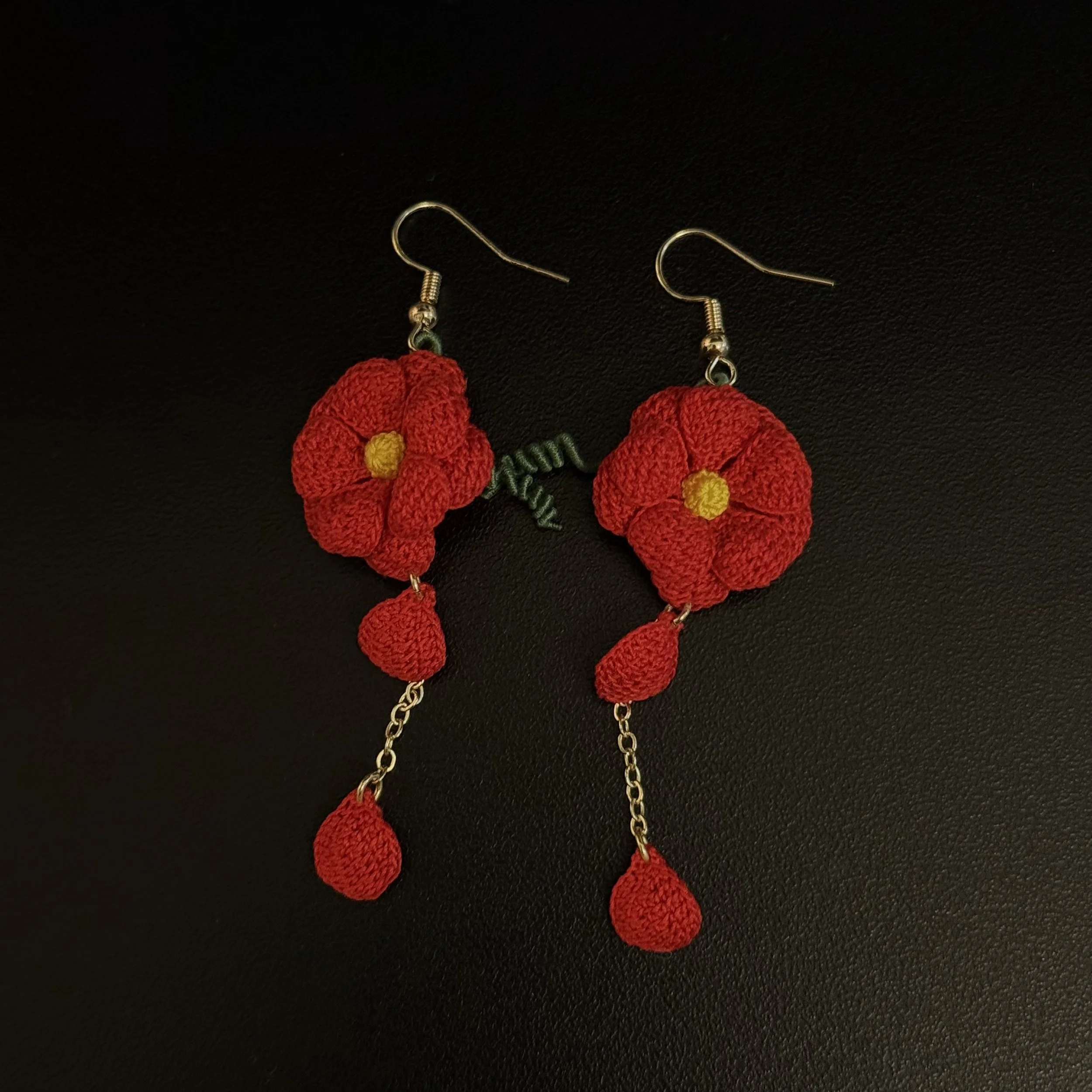 Floral Elegance Handcrafted Drop Earrings