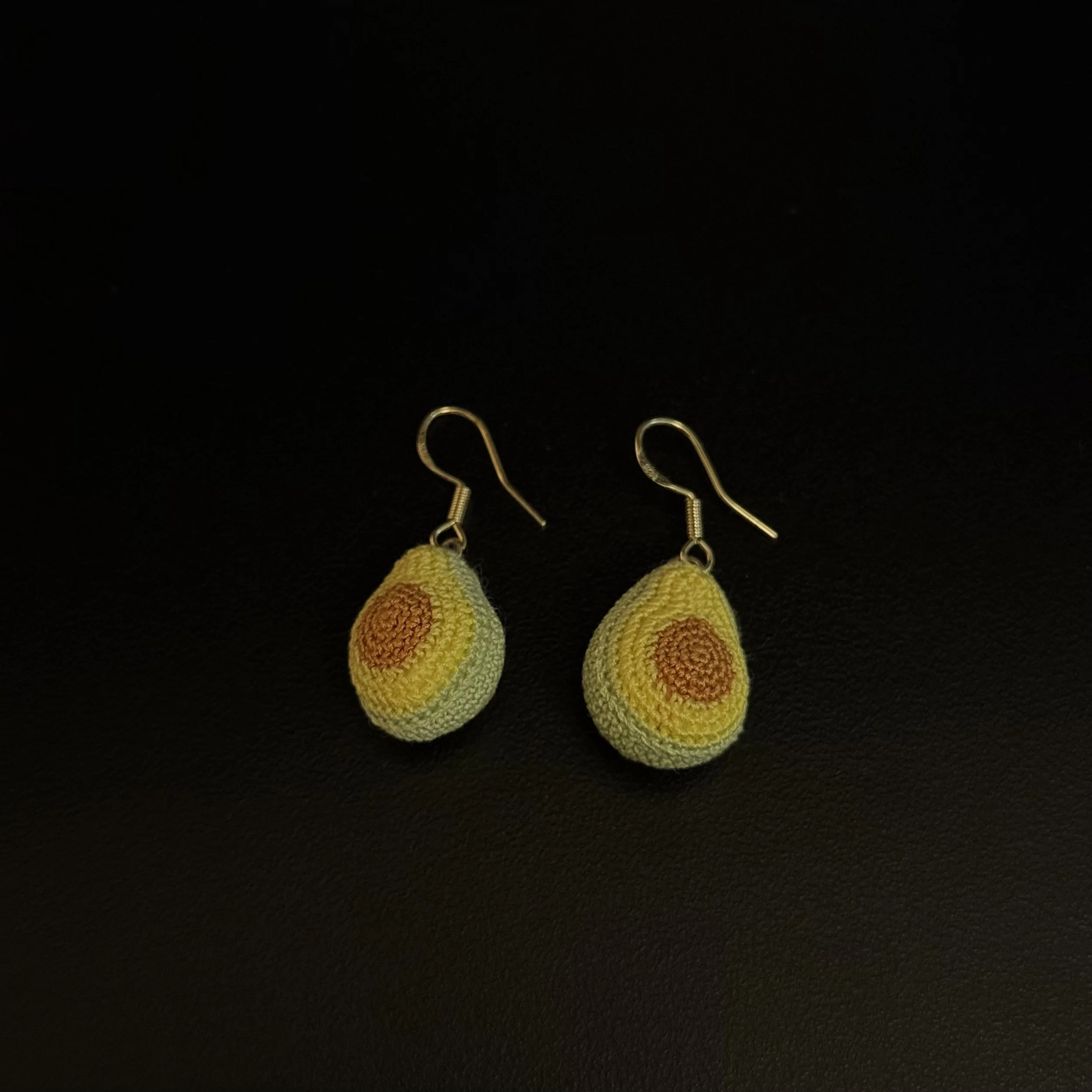 Handcrafted Crochet Avocado Earrings