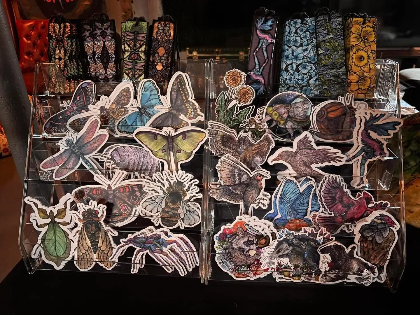 Entering into retail spaces! If you know of a local shop/boutique interested in a beautiful sticker display, please let me know! Displays can include stickers, bookmarks, and/or small prints :) 

This display is at the awesome @alternativecollectivek