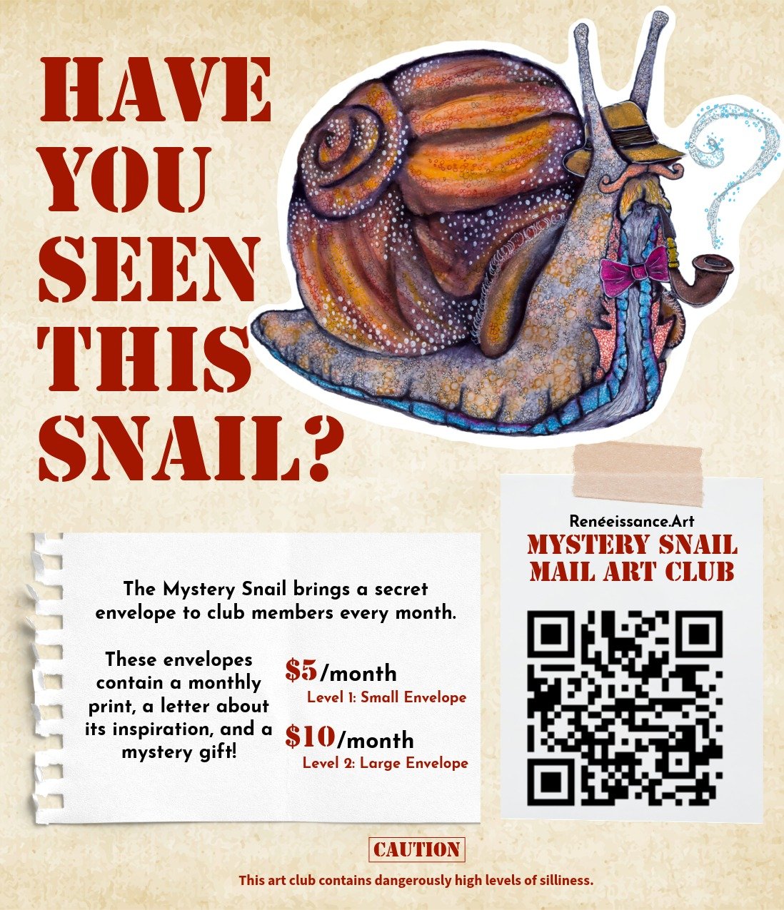 What's better than one present for Mother's Day? How about a full year of presents? 

Gift a Mystery Snail Mail Art Club subscription for a full year and get 2 months free!

Once a month, I send out envelopes full of art that I've been working on, an