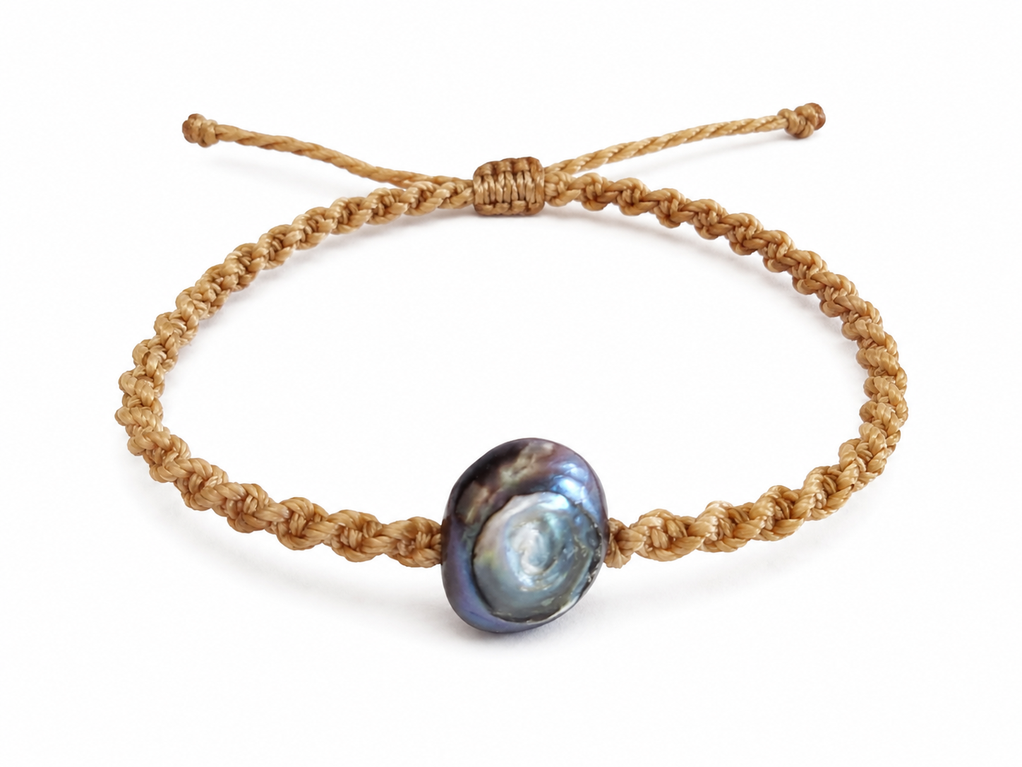 BRAZALETE TEJIDO CON PERLA