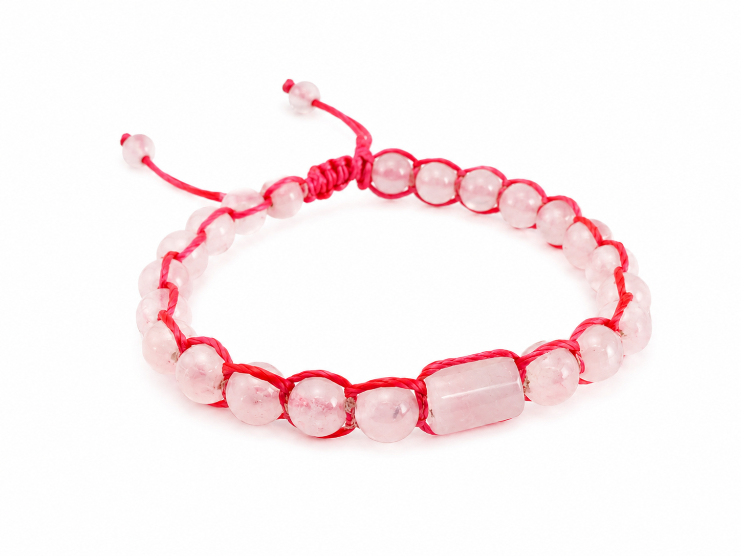 BRAZALETE DE CUARZO ROSA