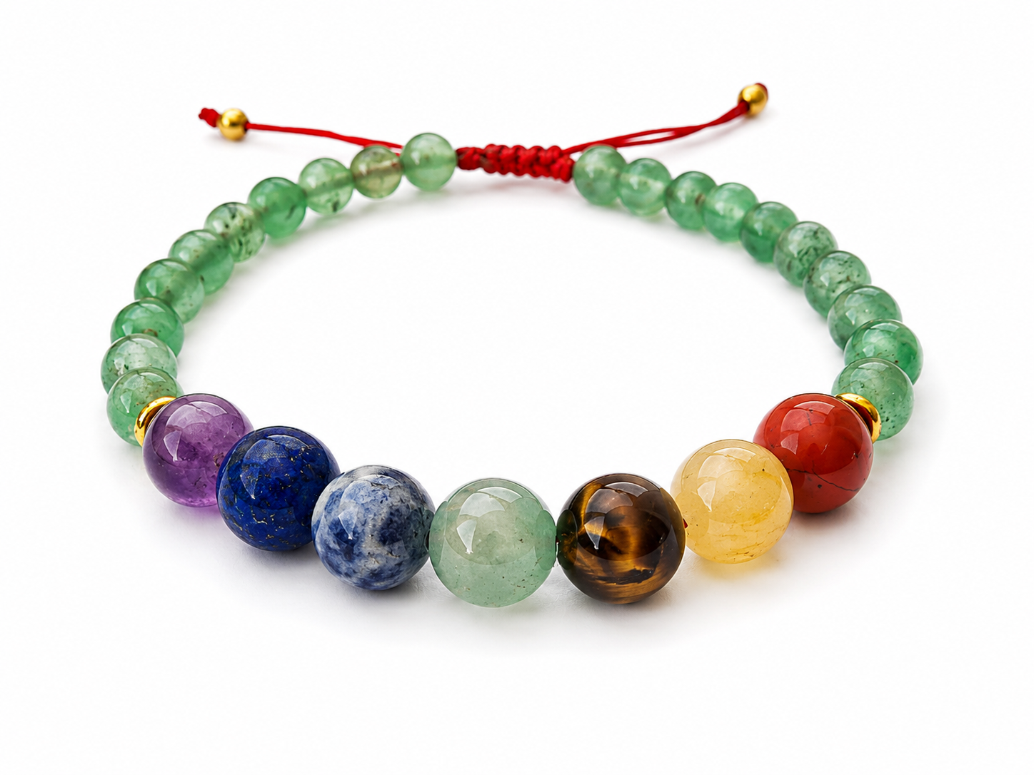 7 CHAKRAS CON CUARZO VERDE
