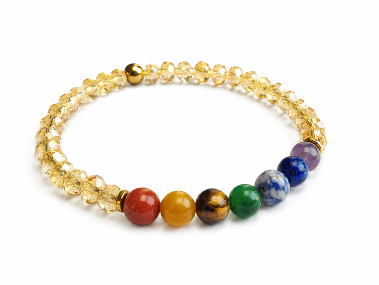 Pulsera de 7 chakras con piedras de colores