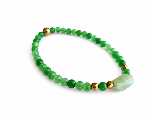 Pulsera de Cuarzo Verde con Amazonita