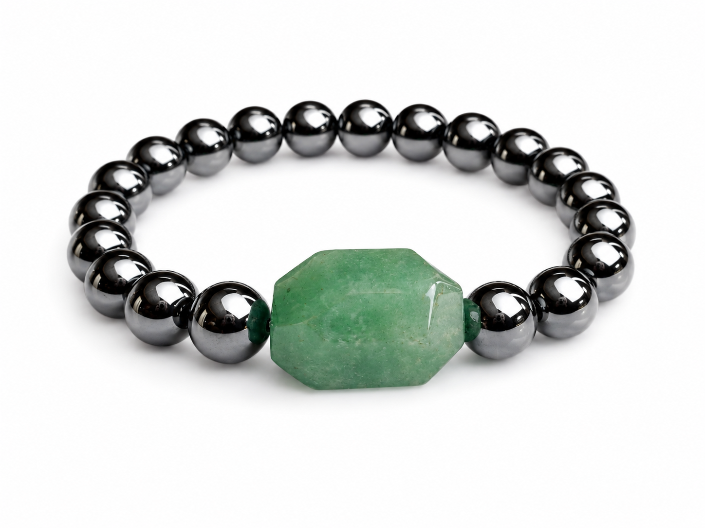 BRAZALETE DE HEMATITE CON JADE