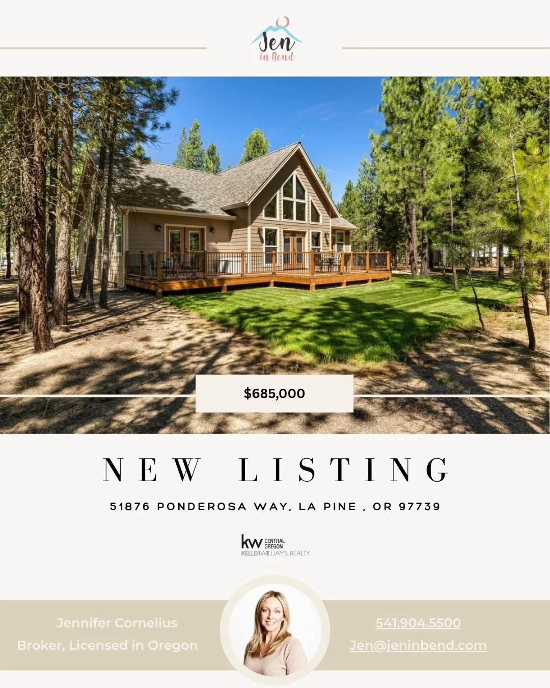 ✨ NEW LISTING ✨

Welcome to 51876 Ponderosa Way &mdash; where space, comfort, and Central Oregon living come together 🌲🏡

This beautiful property offers the perfect blend of privacy and functionality, surrounded by peaceful natural scenery. Whether