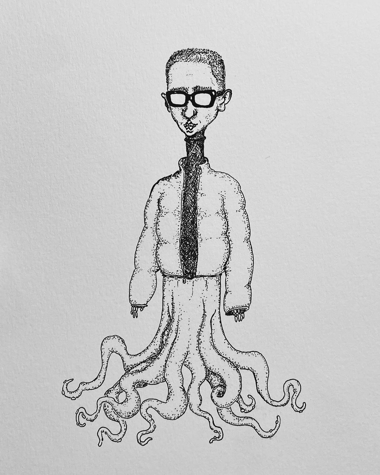 Did this one for the NEW DAD @lee____patton a few years back. Still hits🐙👶🏻🤝🏼

#art #pen #artist #smallartist
