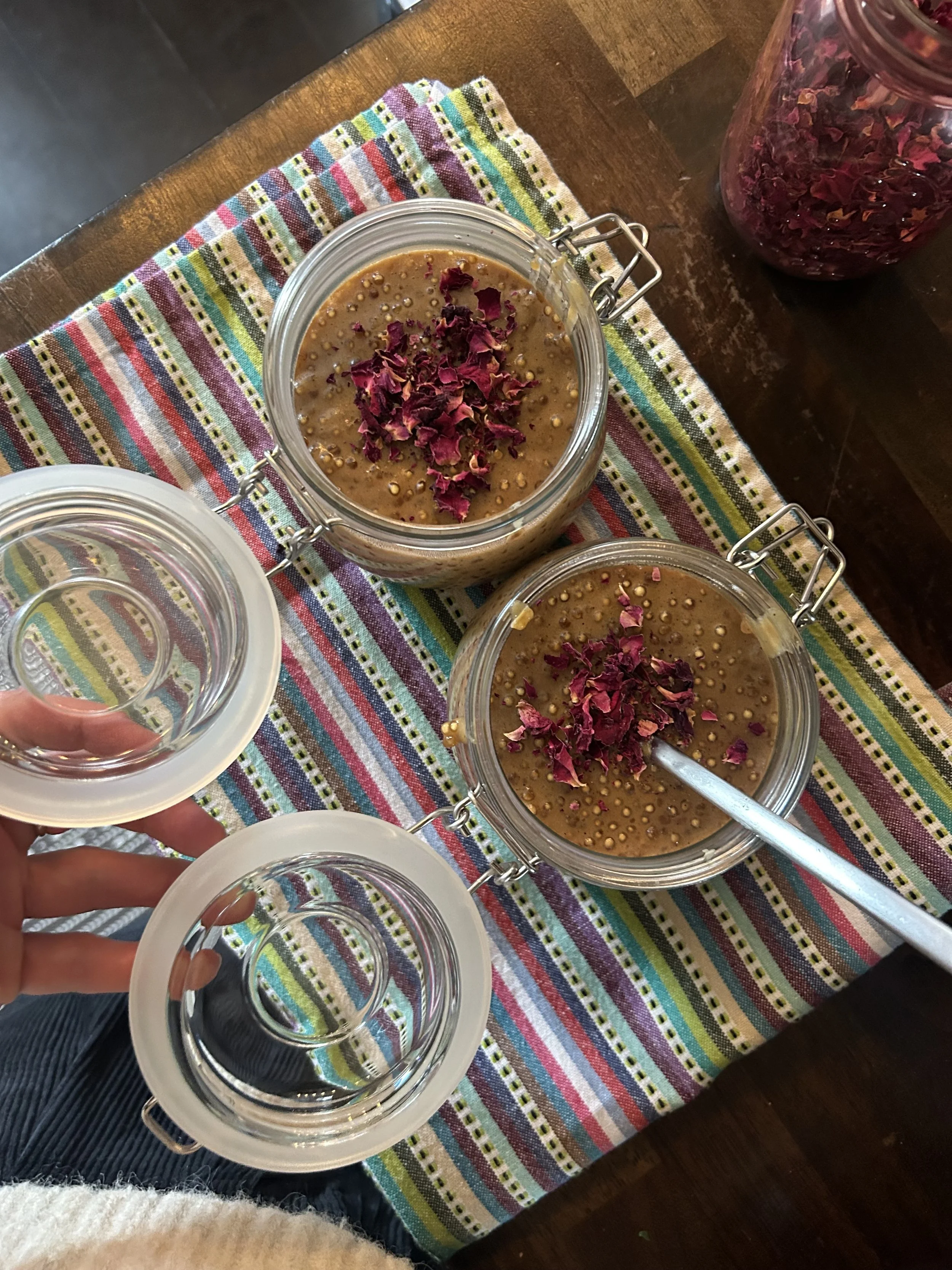 Ayurvedic meal prepped in jars.