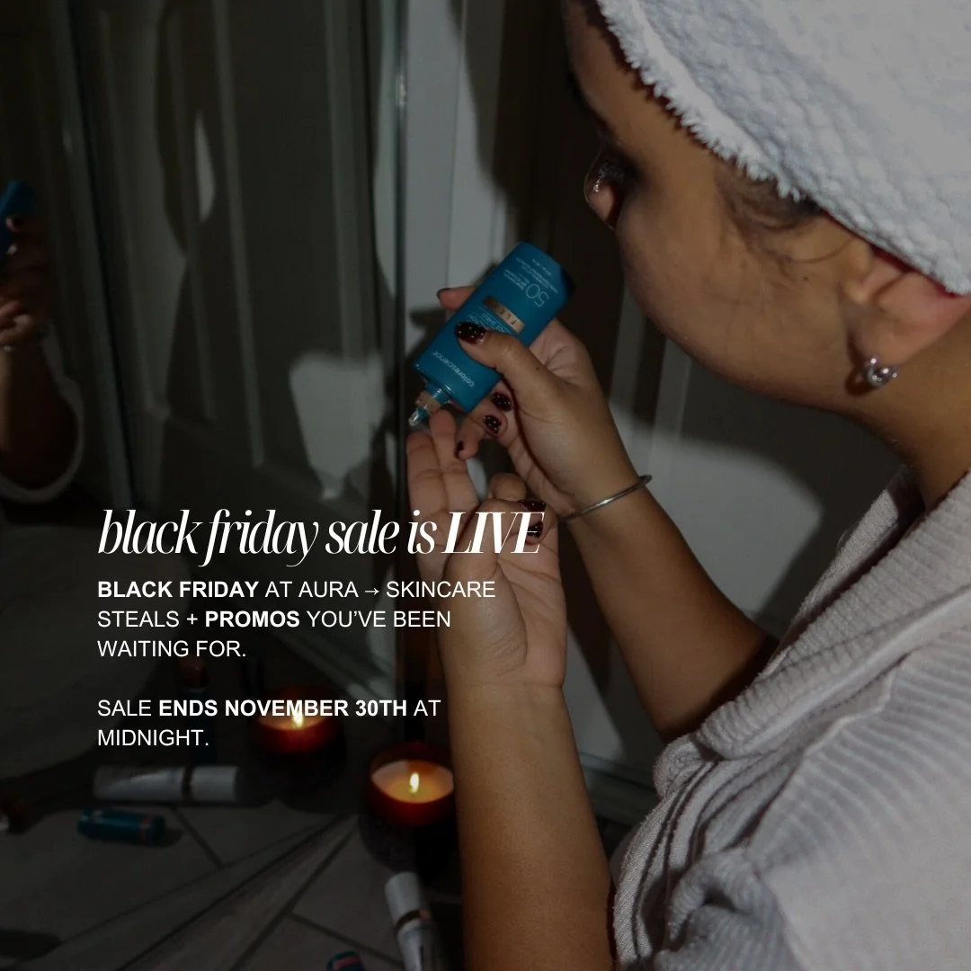 black friday at AURA is here!!! 
and i&rsquo;m already screaming. 

20% off skincare + tiered free gifts while supplies last. 

thank you all so much for supporting my small business 🫶🏼
every order, every message, every visit, every share&hellip; i