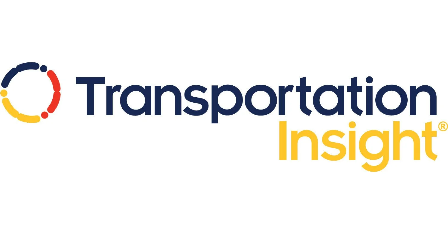 Transportation Insight logo with a circular design in yellow, red, blue, and black, and the company name in navy blue and yellow text.