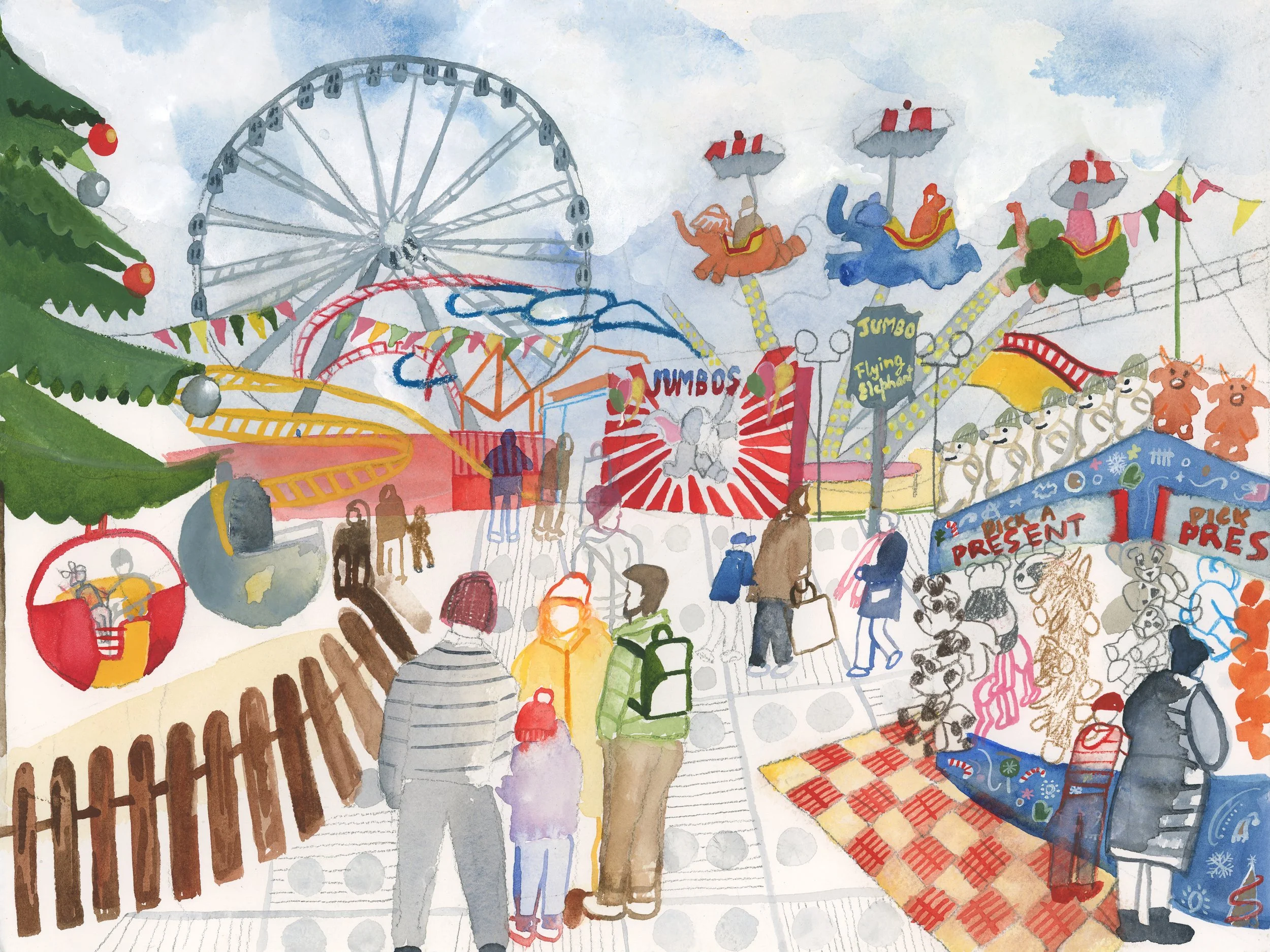 'Let Us Feel Like Kids Again' Original Watercolour Art