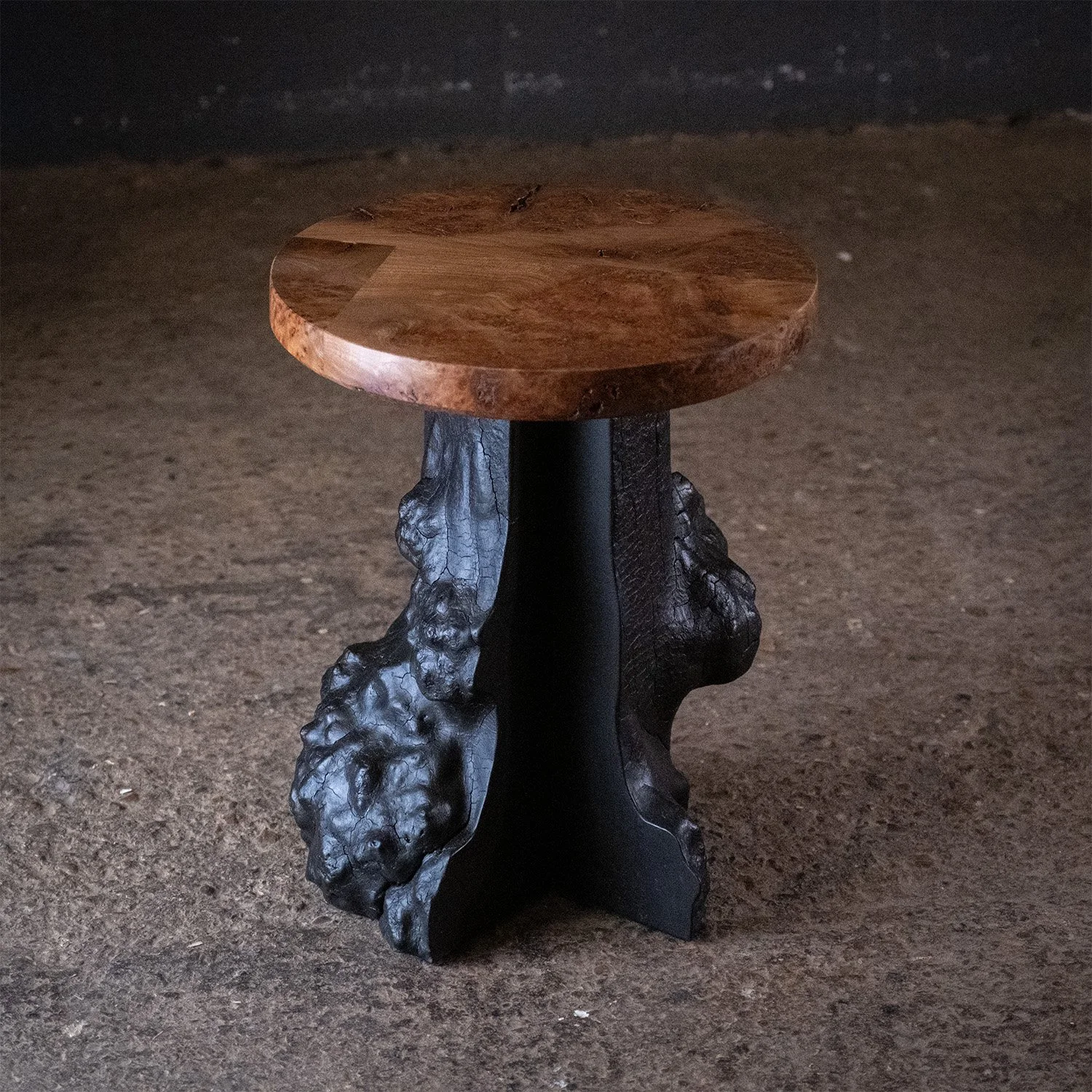 Scorched side table