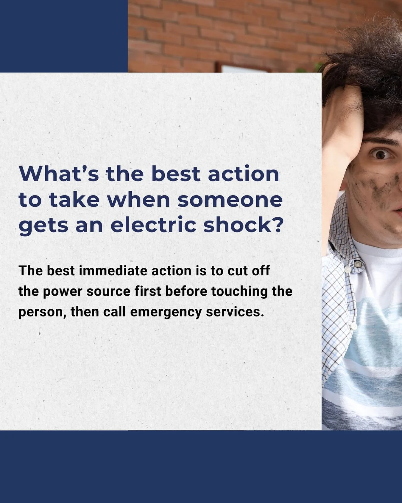 ⚡ Quick thinking saves lives.
If someone suffers an electric shock, never rush to grab them. First, switch off the power source to stop the current, then call emergency services.
A few seconds of caution can make all the difference.
#electricalsafet