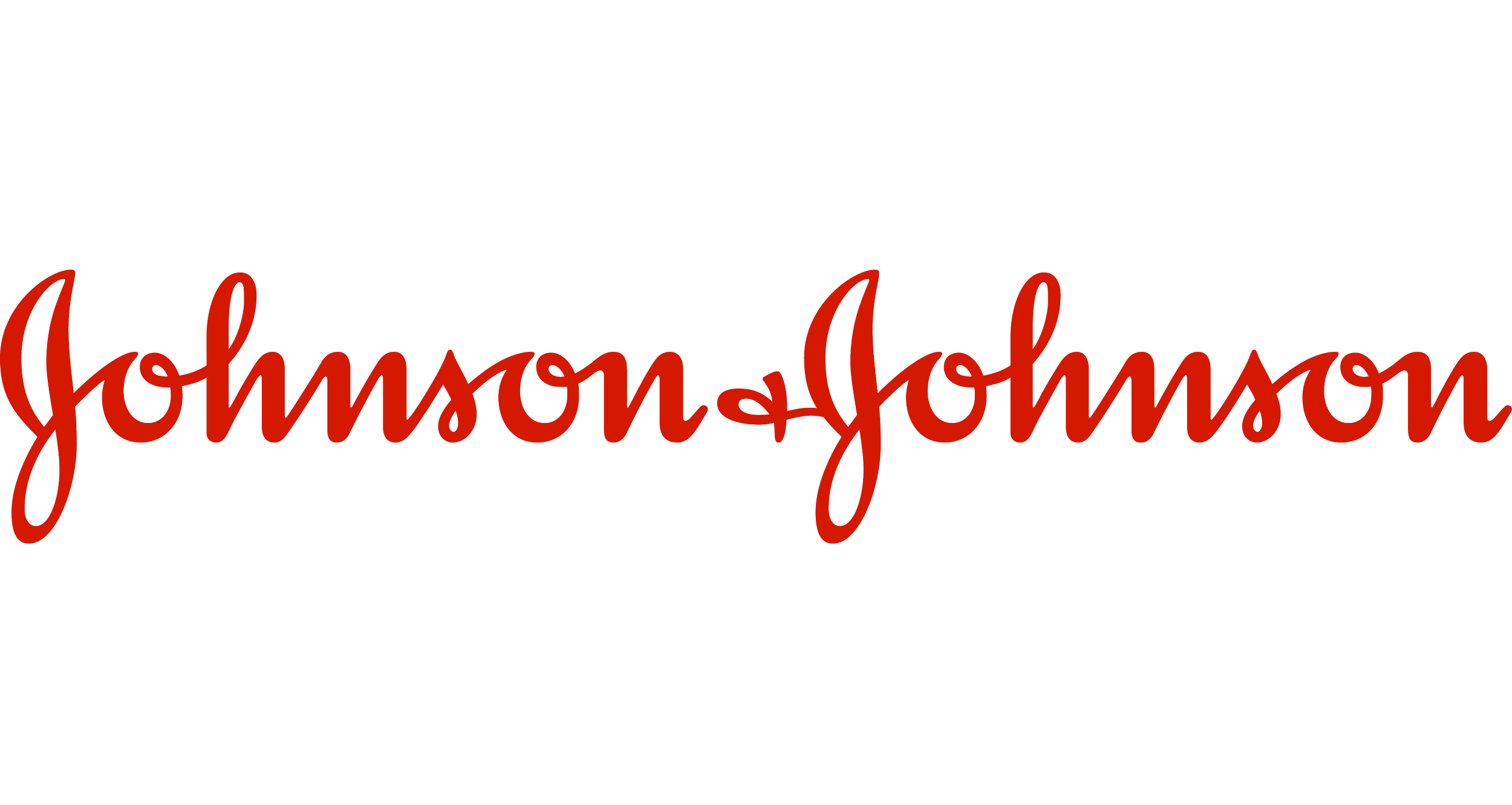 Johnson & Johnson logo with red cursive text