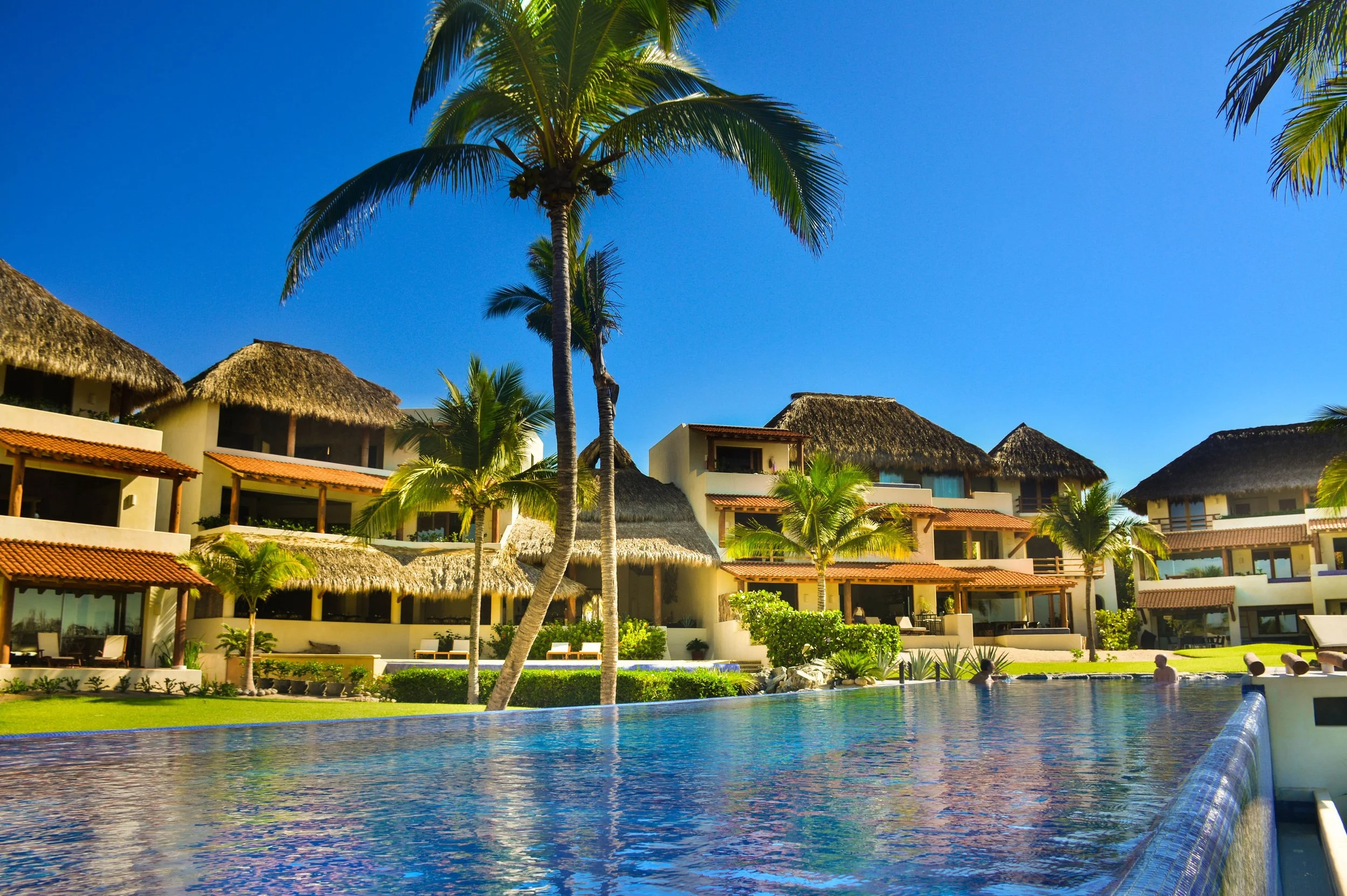 Las Palmas Luxury Villas Playa Blanca Zihuatanejo poolside view