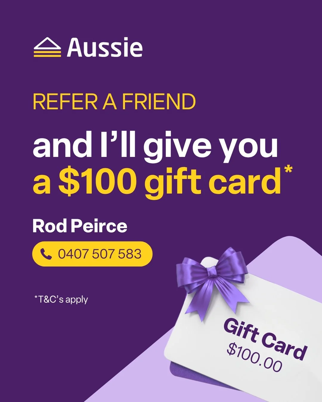 Everyone in the group chat asking you for property advice? 😂

Stop working for free!

Send them my way, I&rsquo;ll handle the rest and I&rsquo;ll send $100.00 your way for the referral! 

Book an Appointment - Link in Bio!

Rod Peirce 
0407 507 583
